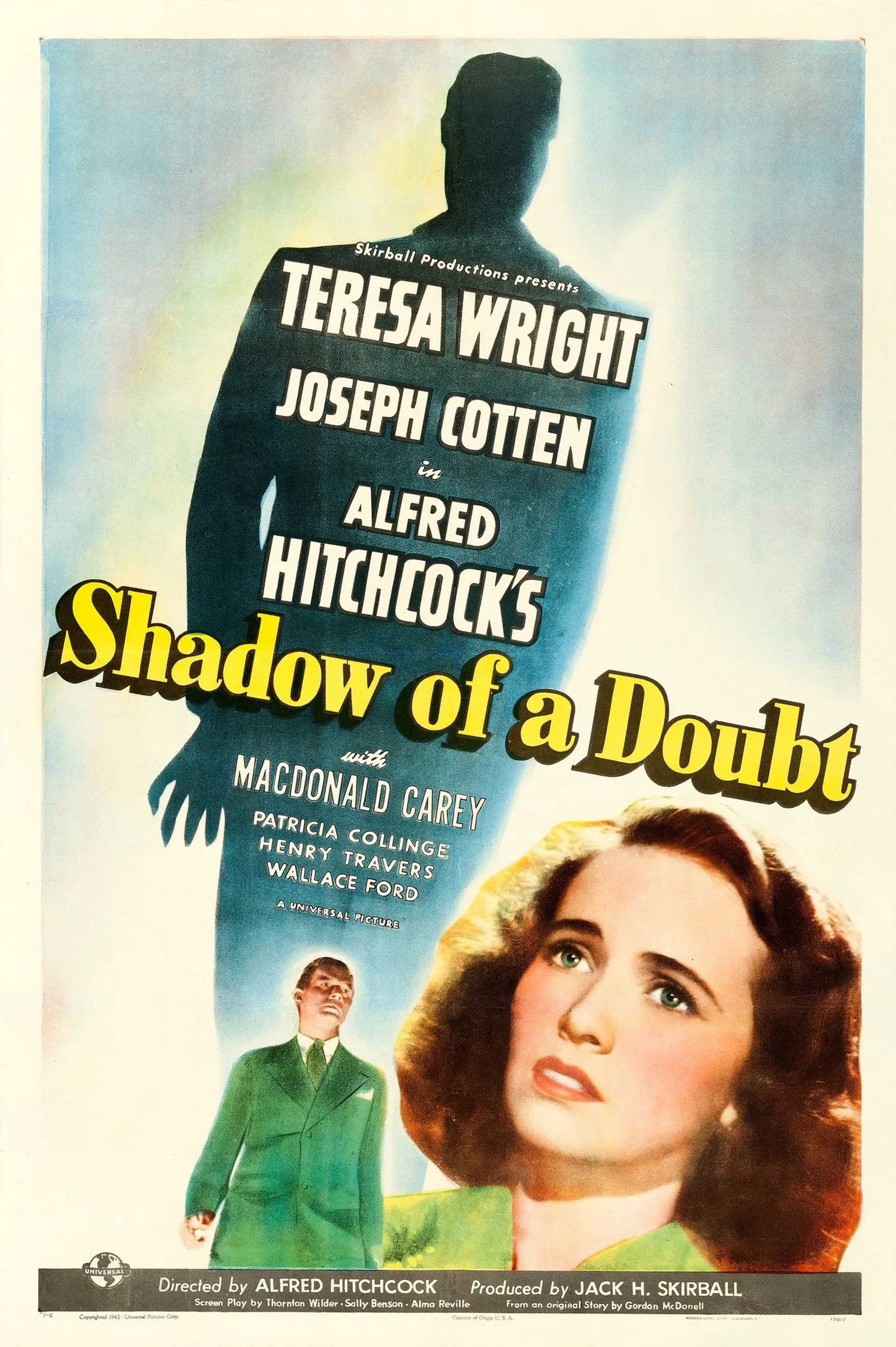 Joseph Cotten and Teresa Wright in Shadow of a Doubt (1943)