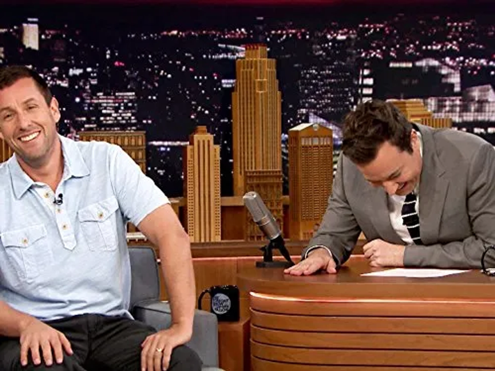 Adam Sandler and Jimmy Fallon in The Tonight Show Starring Jimmy Fallon (2014)