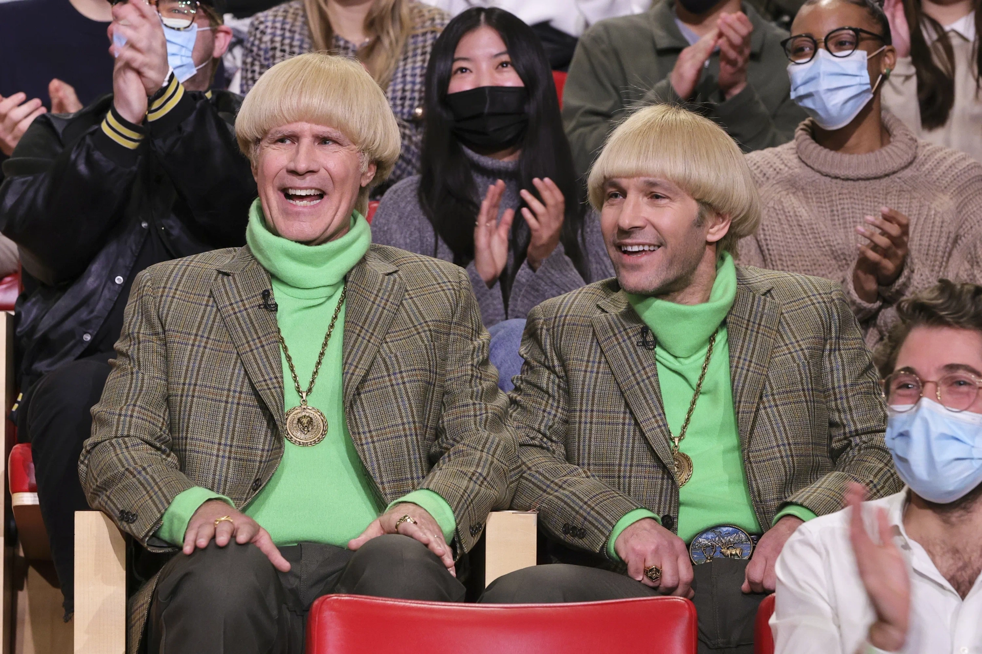 Will Ferrell and Paul Rudd at an event for The Tonight Show Starring Jimmy Fallon (2014)