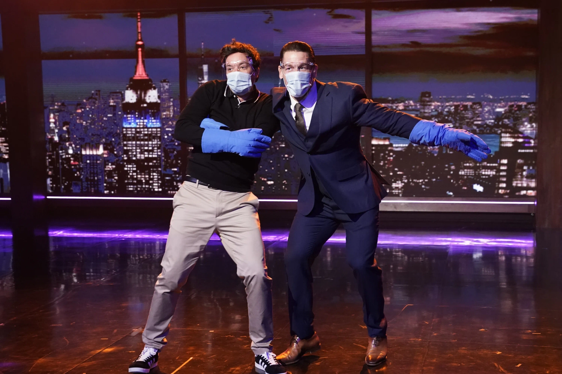 Jimmy Fallon and John Cena at an event for The Tonight Show Starring Jimmy Fallon (2014)