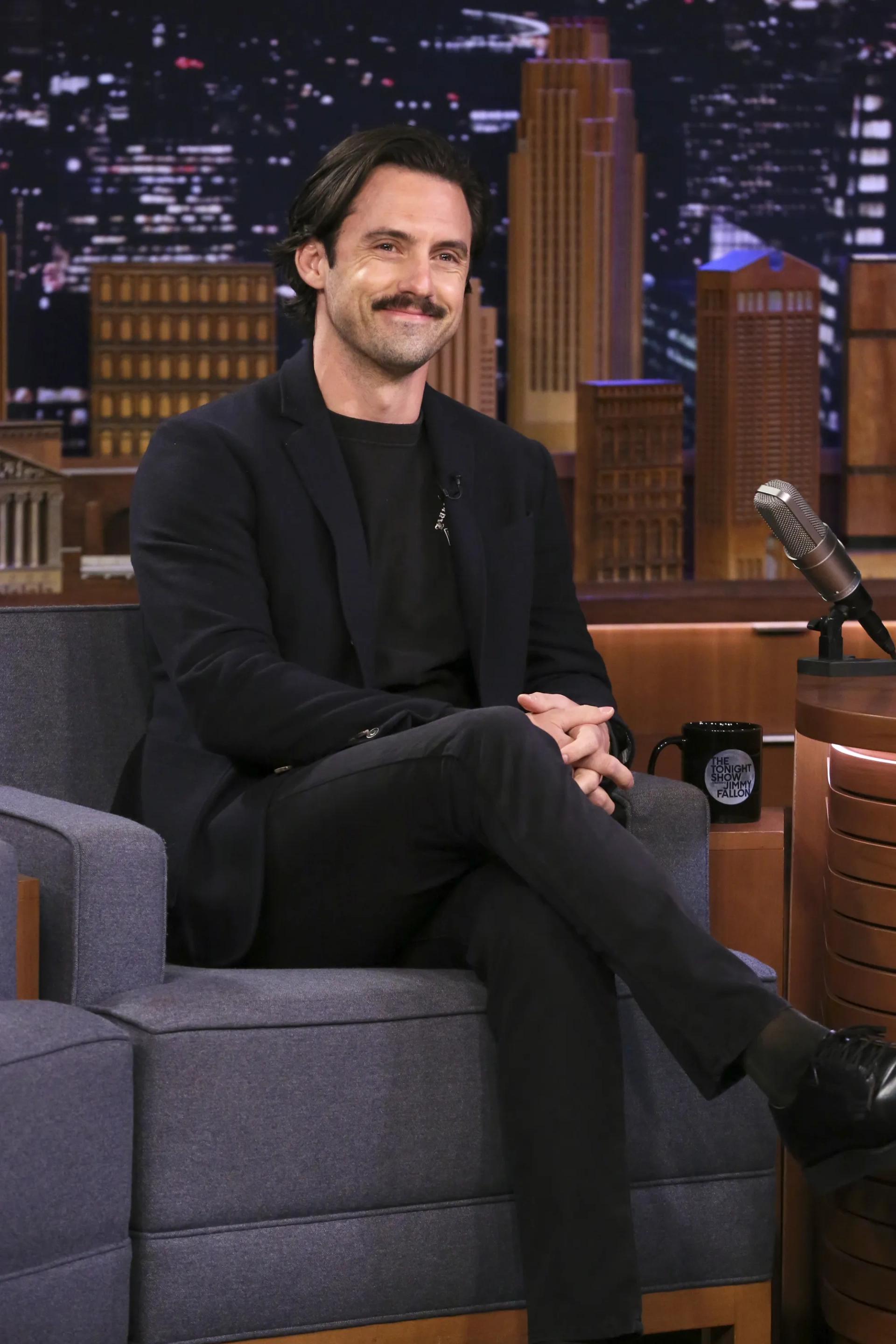 Milo Ventimiglia at an event for The Tonight Show Starring Jimmy Fallon (2014)