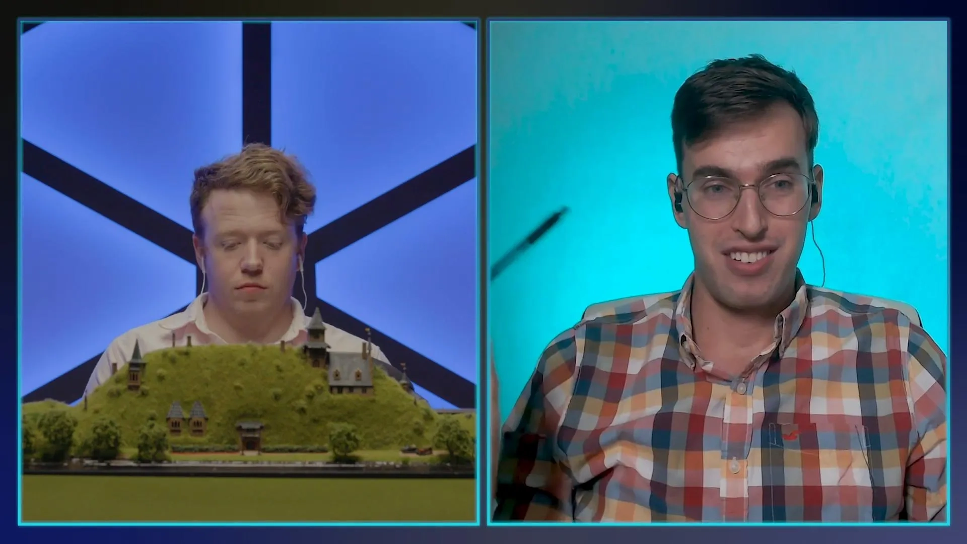 Brennan Lee Mulligan and Grant O'Brien in Dimension 20: Outfoxed (2021)