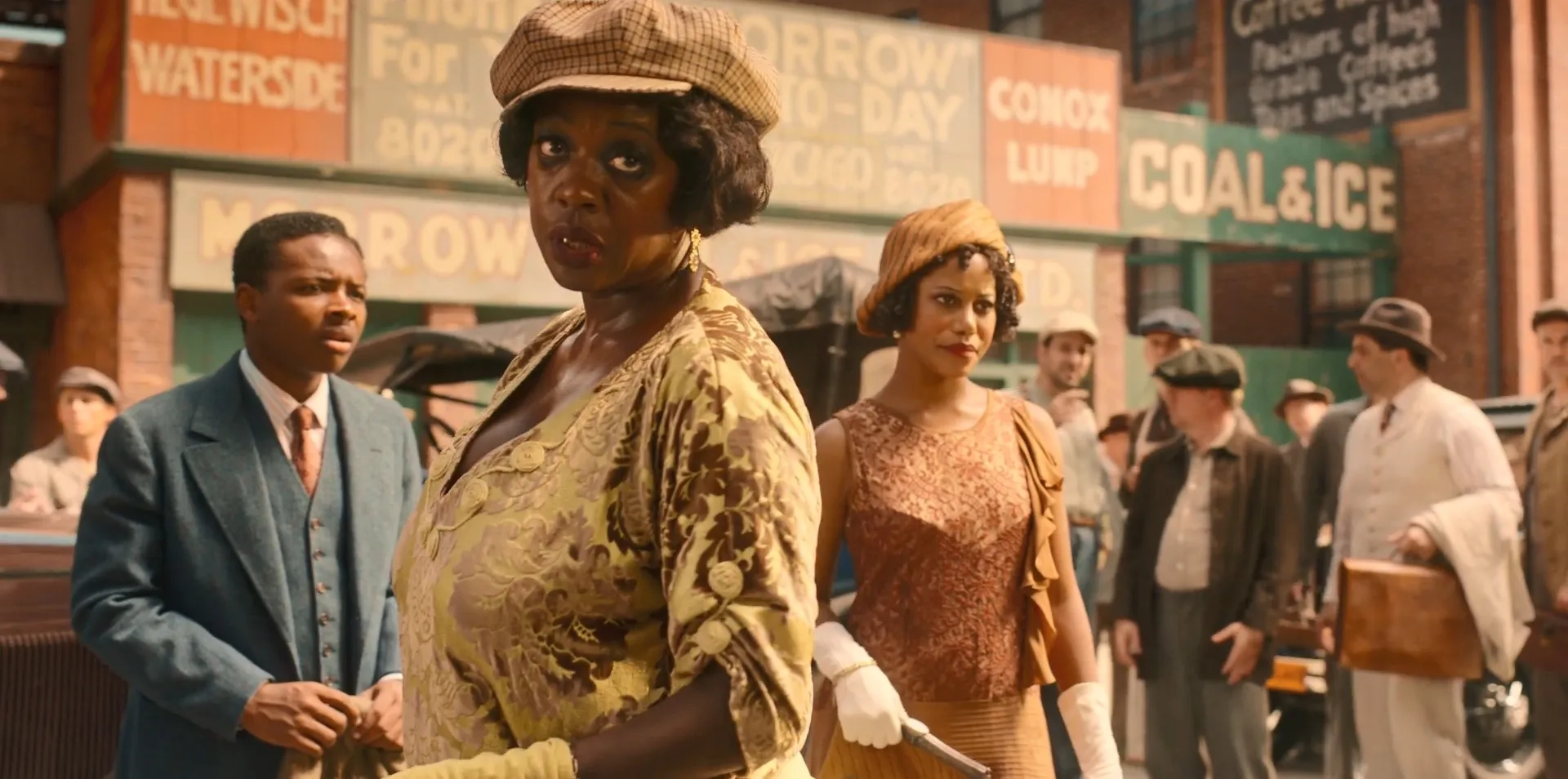 Viola Davis, Dusan Brown, and Taylour Paige in Ma Rainey's Black Bottom (2020)