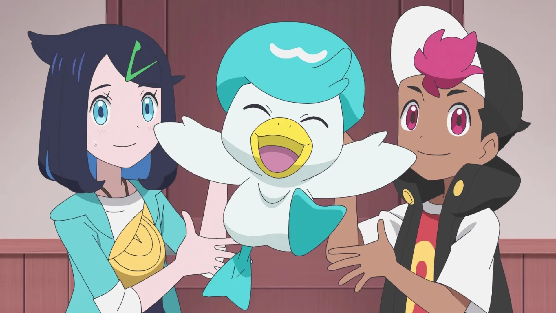 Daisuke Namikawa, Yuka Terasaki, and Minori Suzuki in Pokémon Horizons (2023)