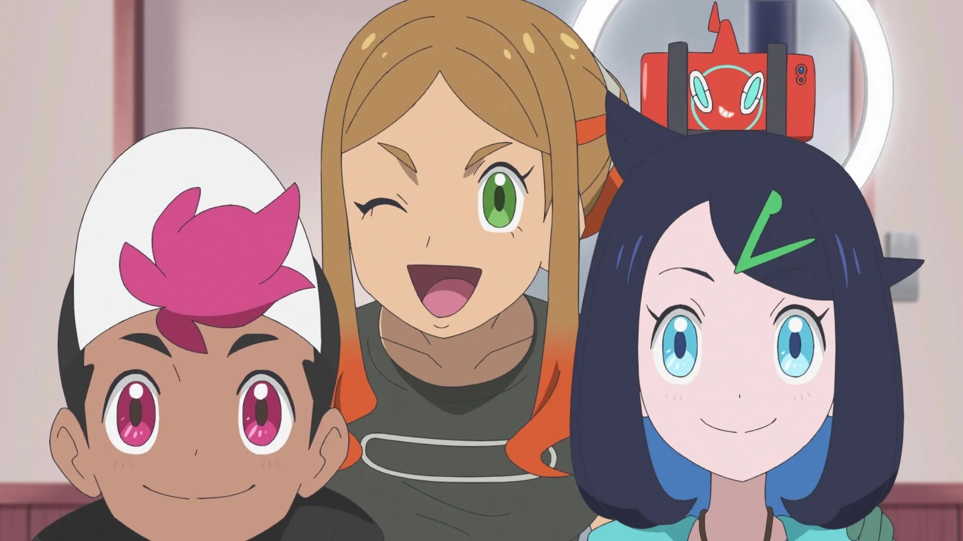 Yuka Terasaki, Ayane Sakura, and Minori Suzuki in Pokémon Horizons (2023)