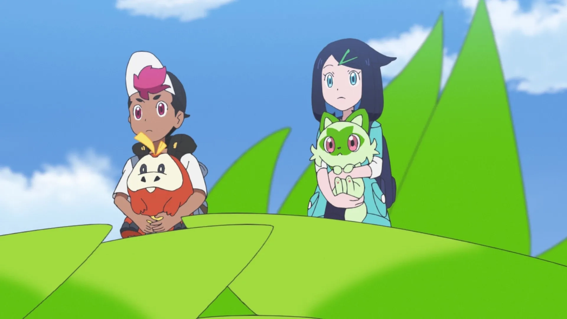 Megumi Hayashibara, Yuka Terasaki, Daiki Yamashita, and Minori Suzuki in Pokémon Horizons (2023)