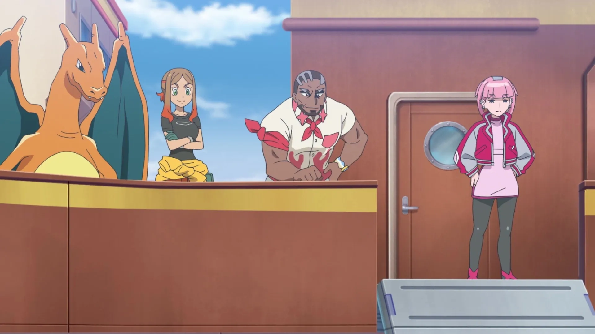 Kenta Miyake, Kei Shindo, and Ayane Sakura in Pokémon Horizons (2023)