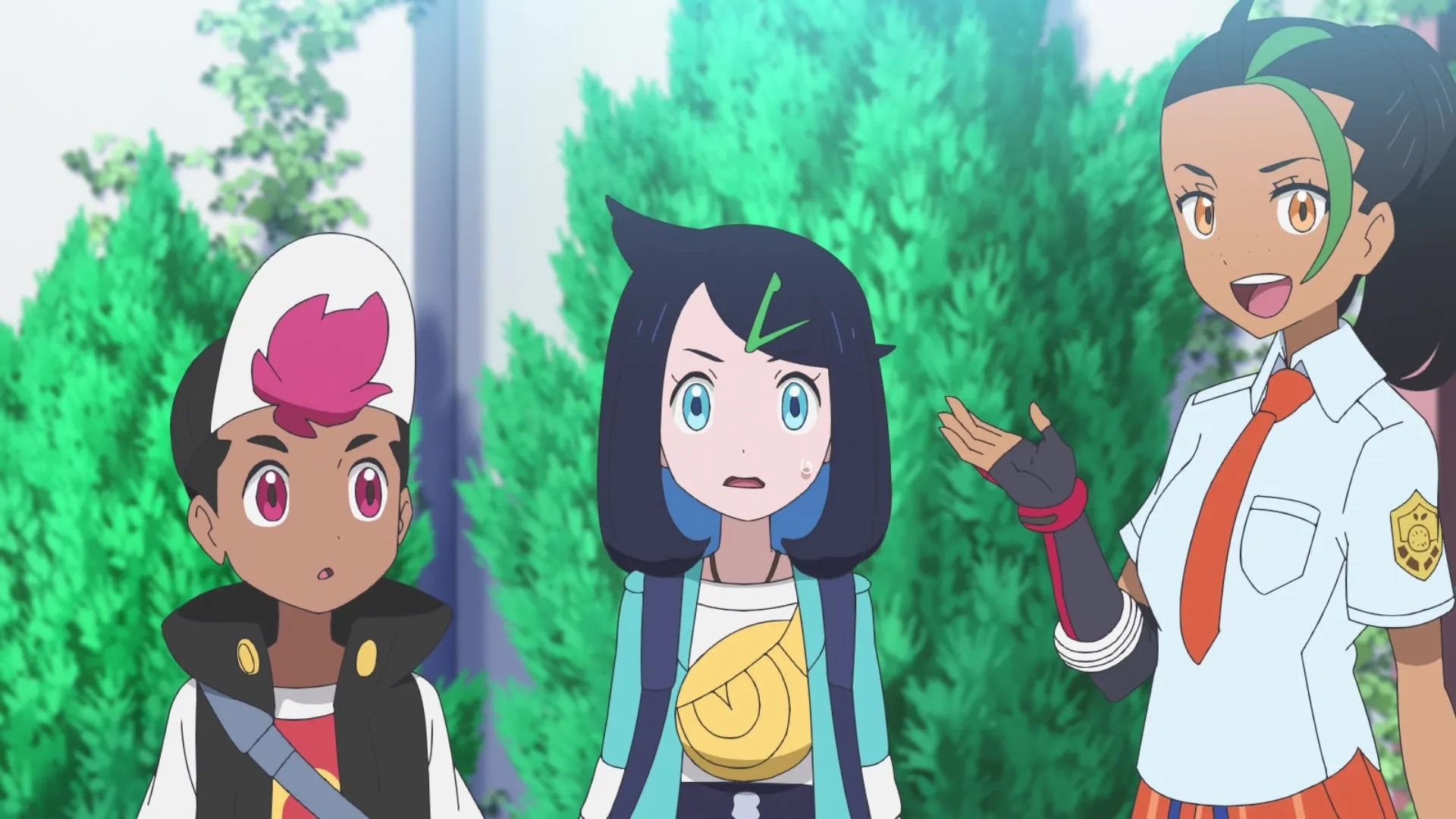 Eri Kitamura, Yuka Terasaki, and Minori Suzuki in Pokémon Horizons (2023)