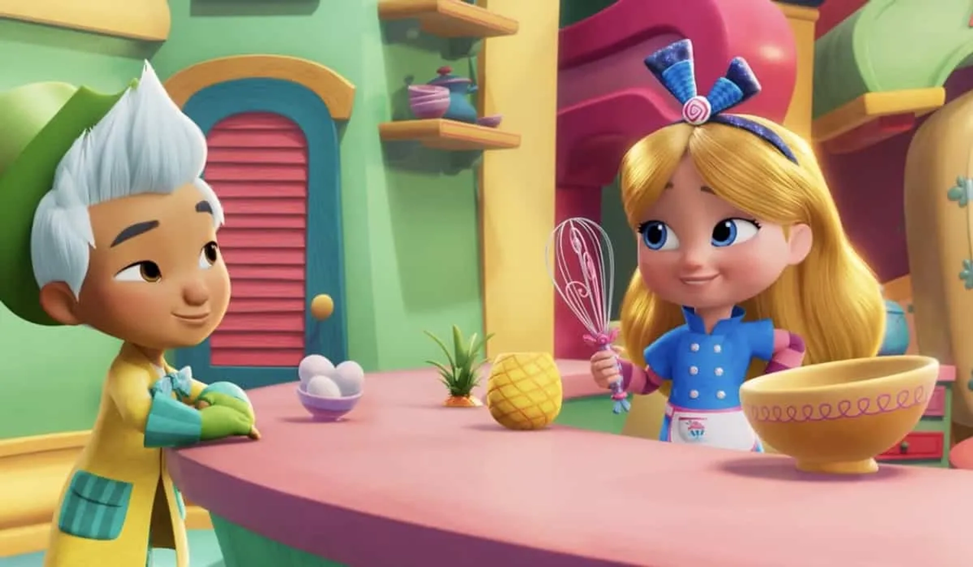 Libby Rue and Cj Uy in Alice's Wonderland Bakery (2022)