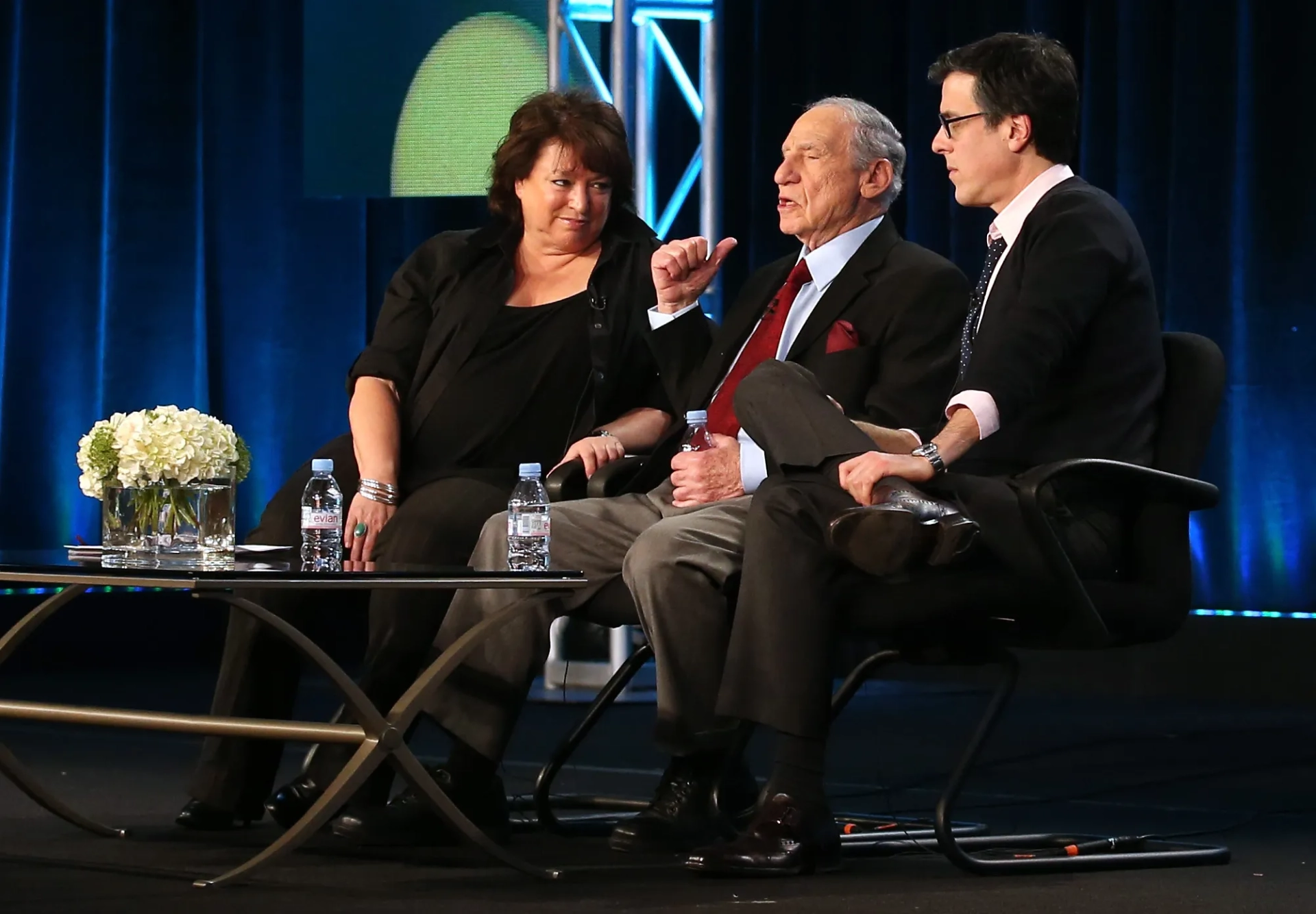 Mel Brooks, Susan Lacy, and Robert Trachtenberg at an event for American Masters (1985)