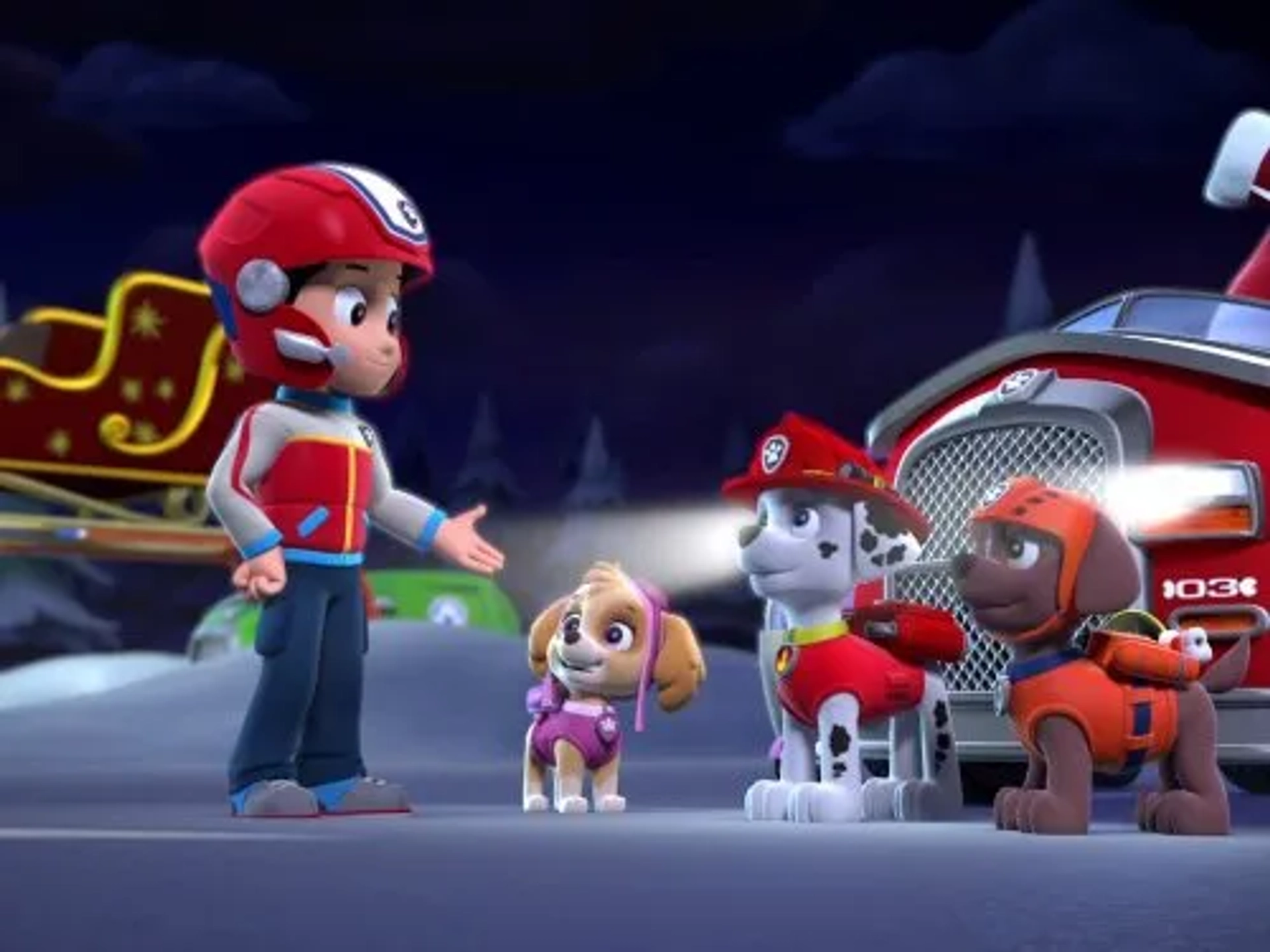 John Campbell, Gage Munroe, Kallan Holley, Owen Mason, Alex Thorne, Holly Thomas, Samuel Woodward, and Noah Ashby in PAW Patrol (2013)