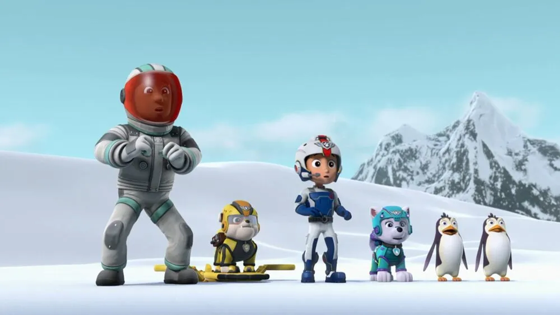 Devan Cohen, Anthony Sardinha, Berkley Silverman, Owen Mason, Jaxon Mercey, Justin Gregory Lopez, Elijha Hammill, Joey Nijem, Ítalo Luiz, Keegan Hedley, Solomon Brown, and Finn Harvey in PAW Patrol: Pups Save an Antarctic Martian/Pups Save the Maze Explorers (2020)