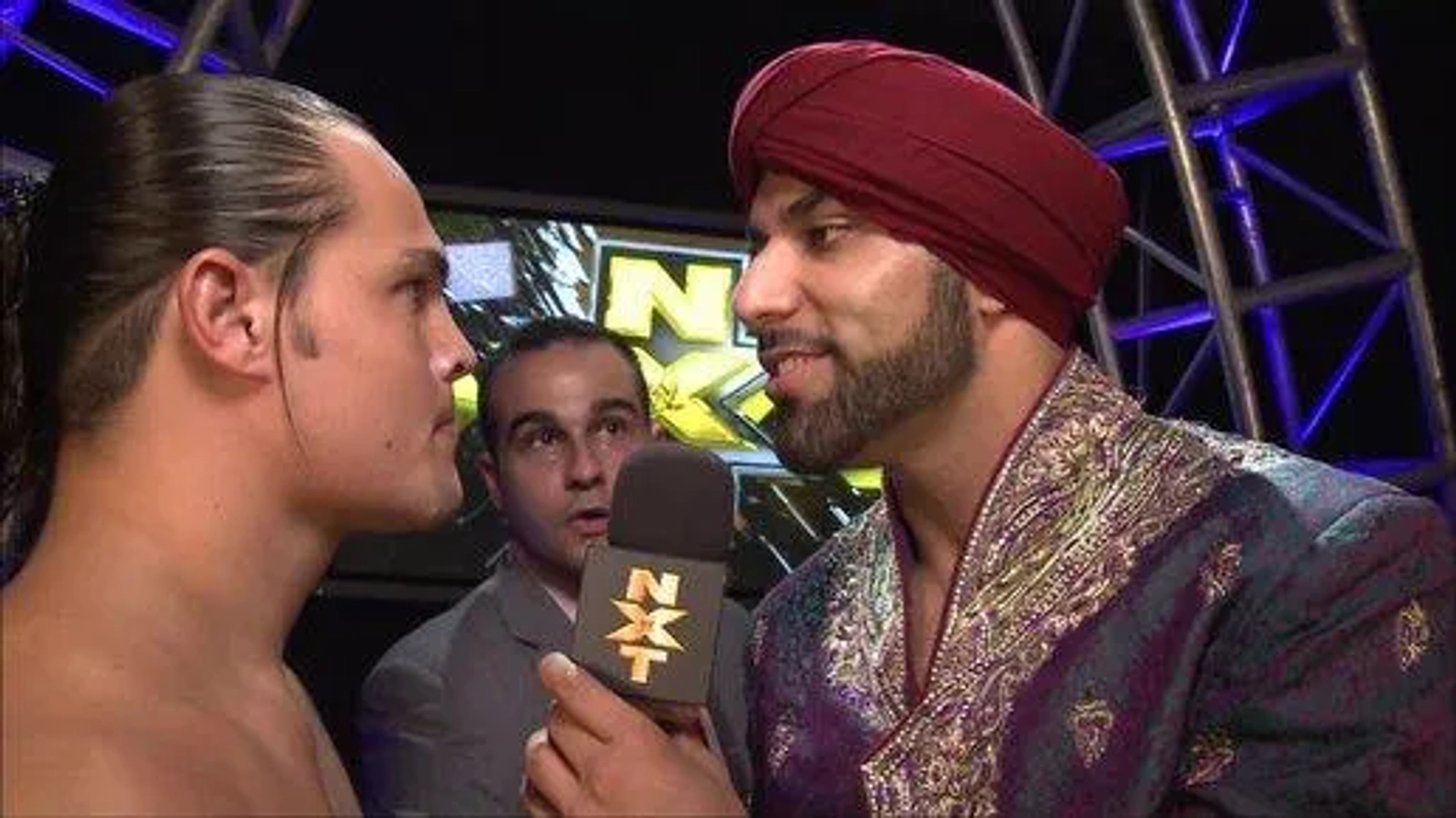 Yuvraj Dhesi, Taylor Rotunda, and Tony Luftman in WWE NXT (2010)