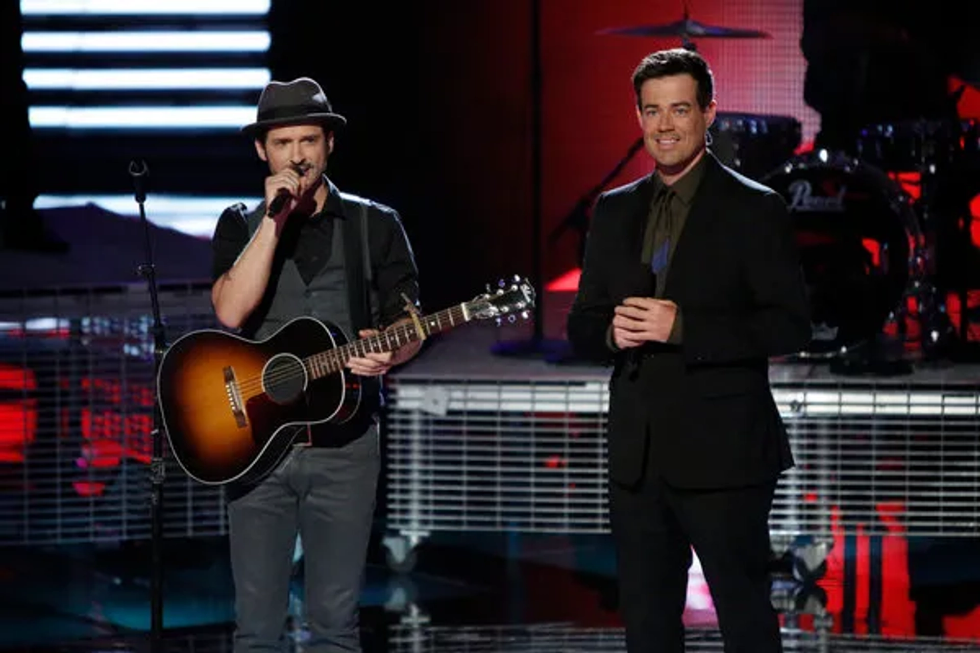 Carson Daly and Tony Lucca in The Voice (2011)