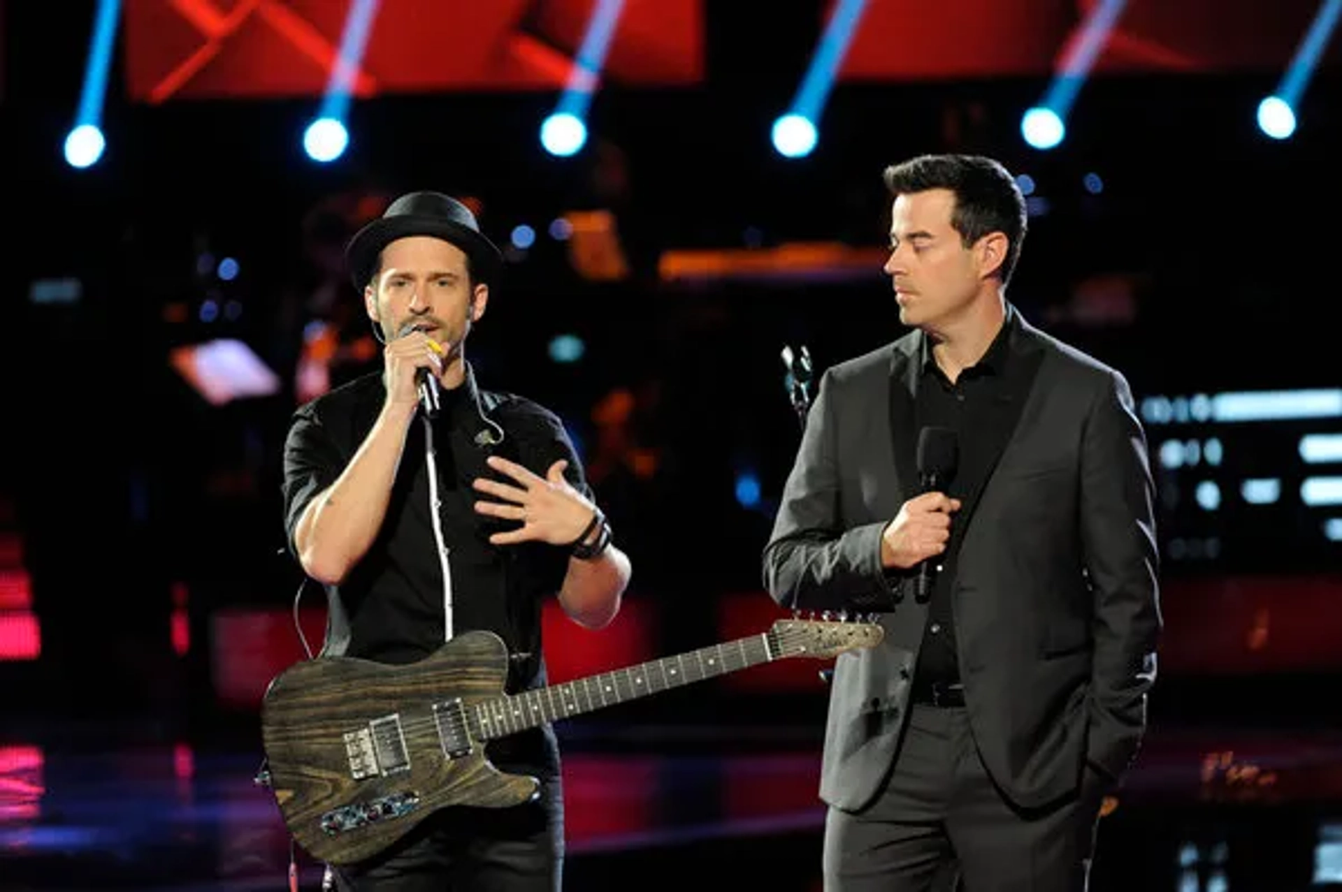 Carson Daly and Tony Lucca in The Voice (2011)