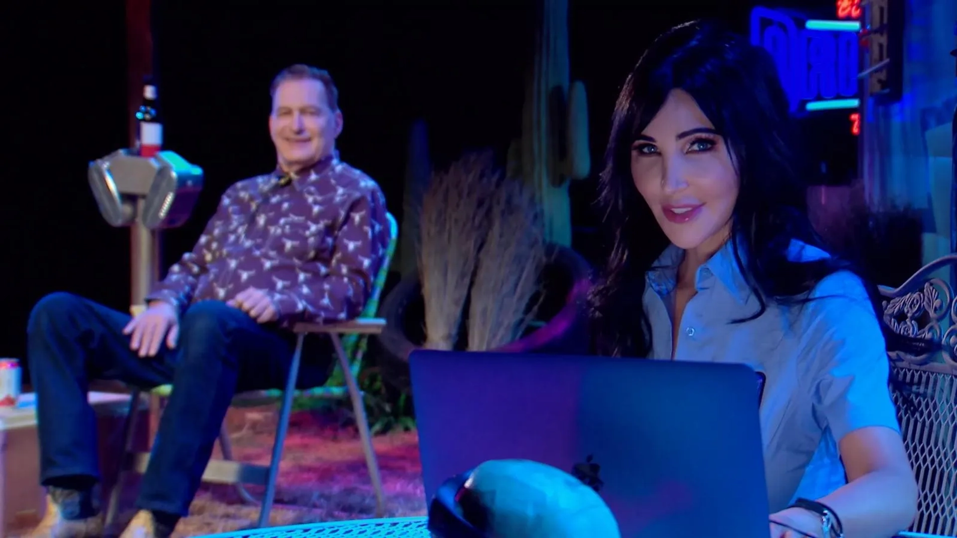 John Bloom and Diana Prince in The Last Drive-In with Joe Bob Briggs: The Stuff (2019)