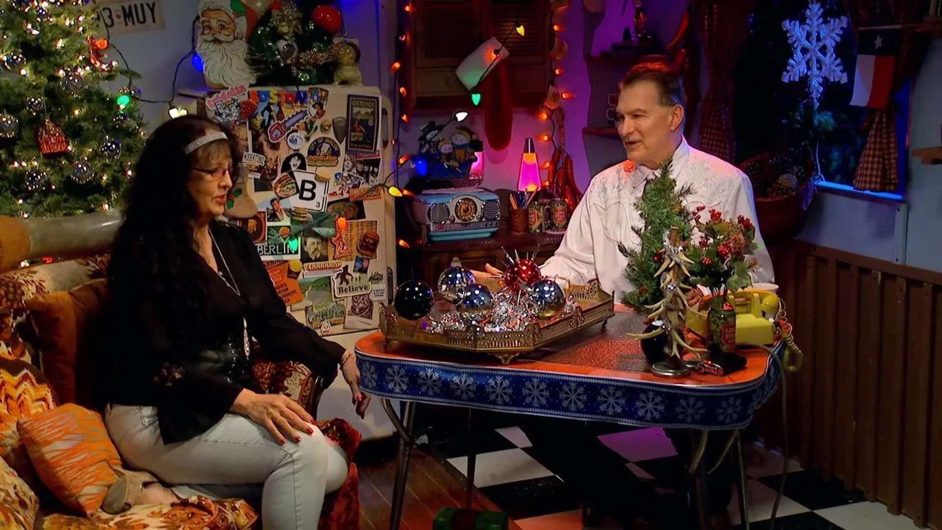 John Bloom and Gigi Bannister in The Last Drive-In with Joe Bob Briggs: A Very Joe Bob Christmas: Phantasm Ravager (2018)