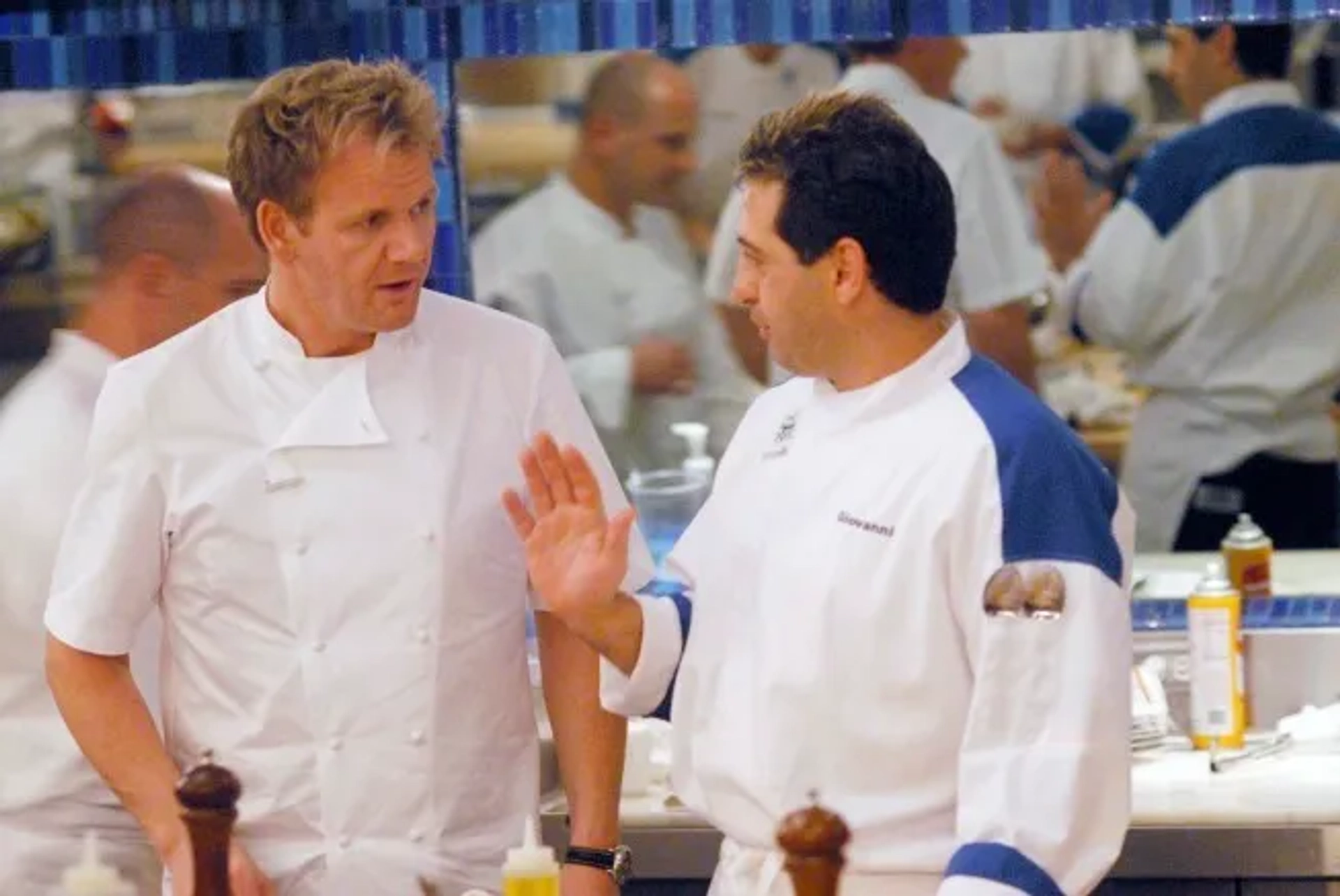 Gordon Ramsay and Giovanni Filipponi in Hell's Kitchen (2005)