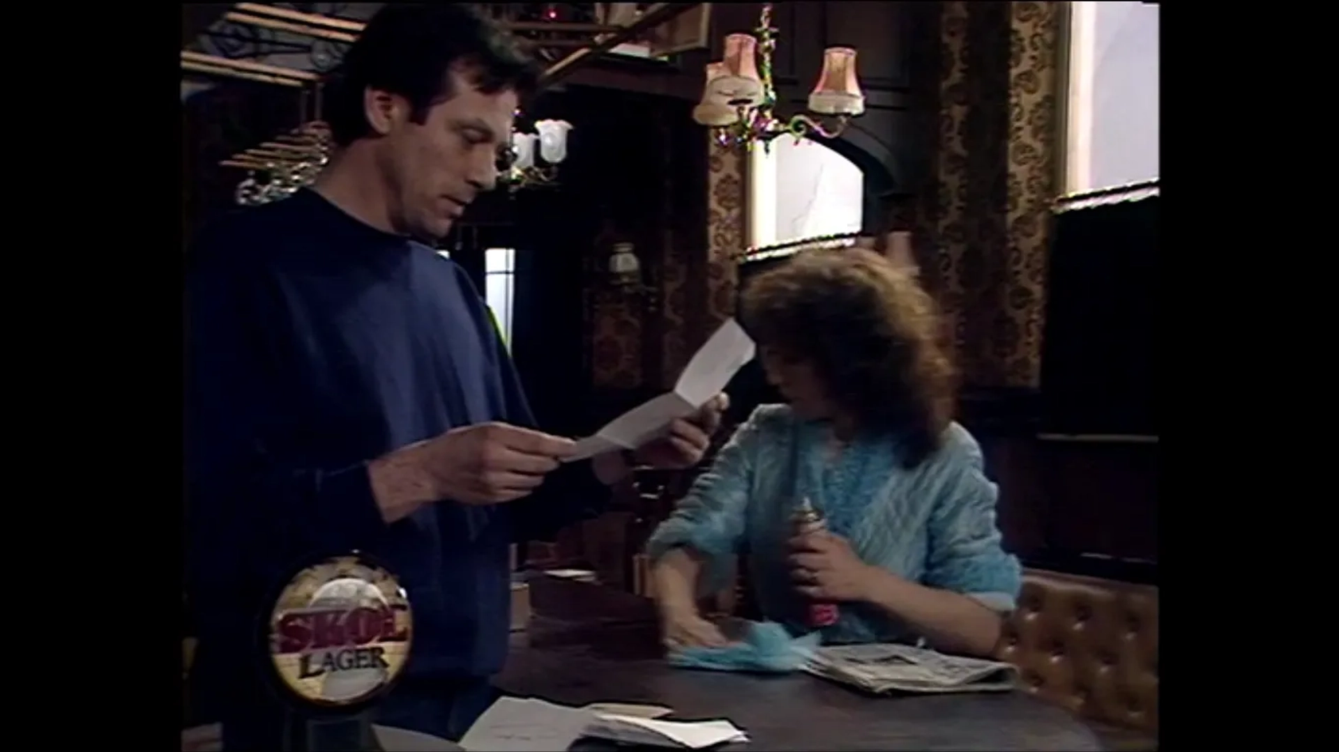 Anita Dobson and Leslie Grantham in EastEnders (1985)