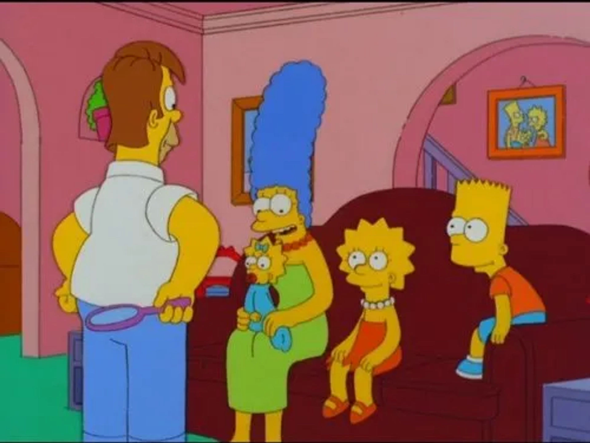 Julie Kavner, Nancy Cartwright, Dan Castellaneta, and Yeardley Smith in The Simpsons (1989)