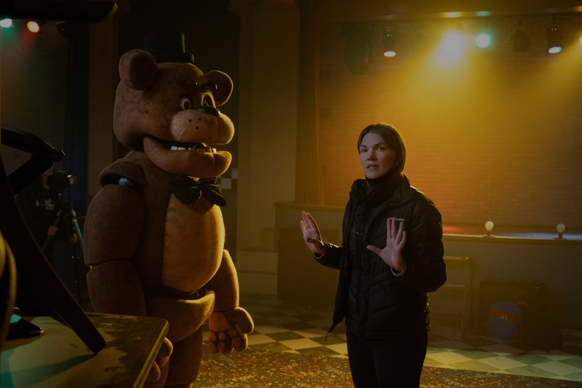 Emma Tammi, Kevin Foster, and Artie Esposito in Five Nights at Freddy's (2023)