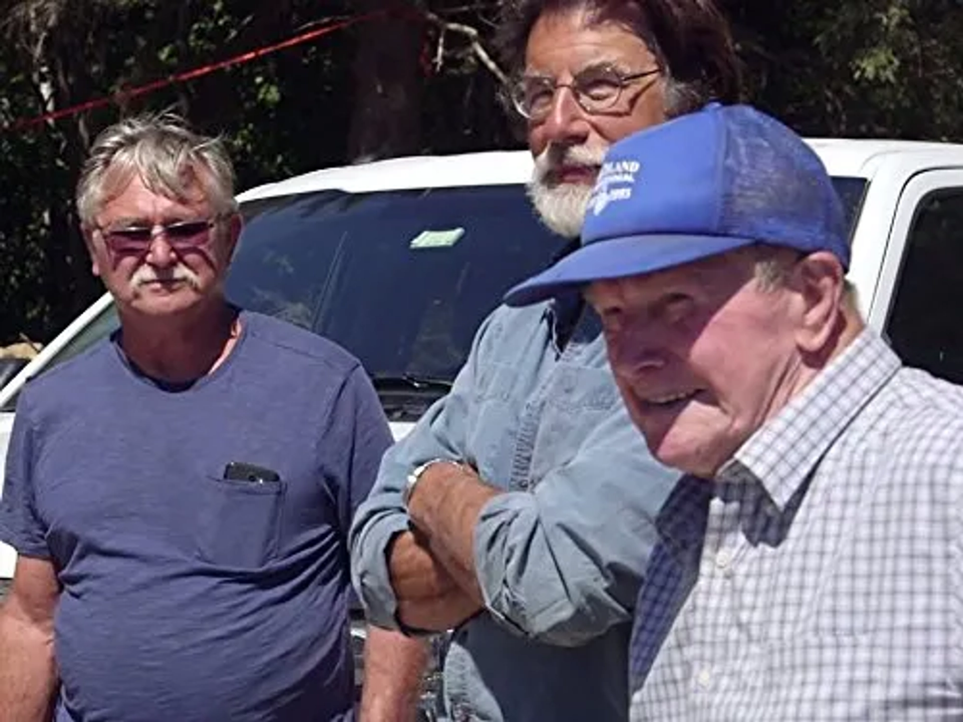 Rick Lagina, David Blankenship, and Dan Blankenship in The Curse of Oak Island (2014)