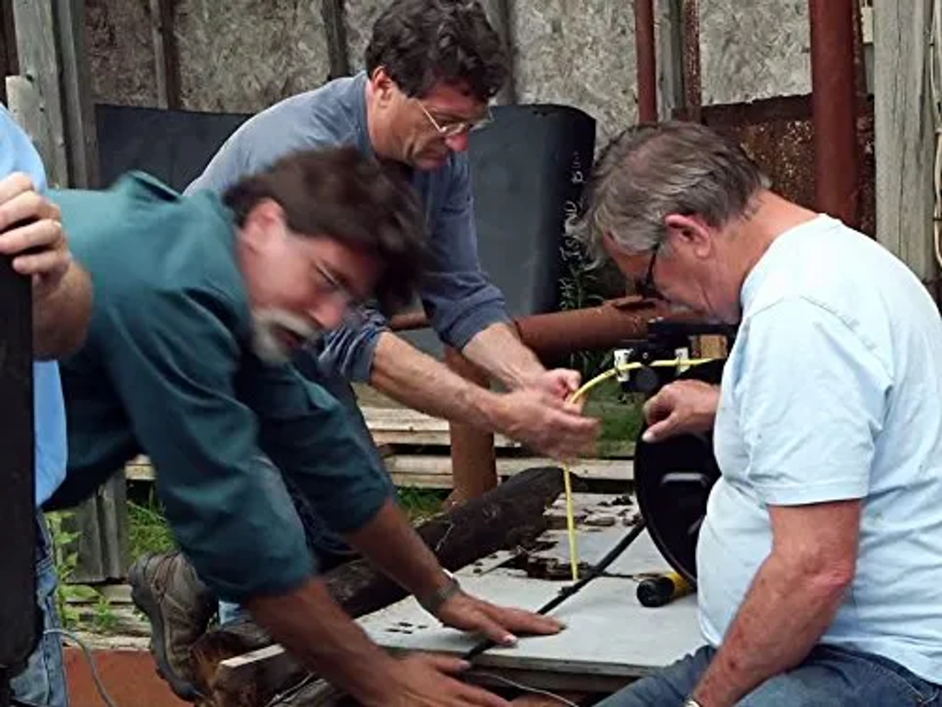 Rick Lagina, Marty Lagina, and David Blankenship in The Curse of Oak Island (2014)