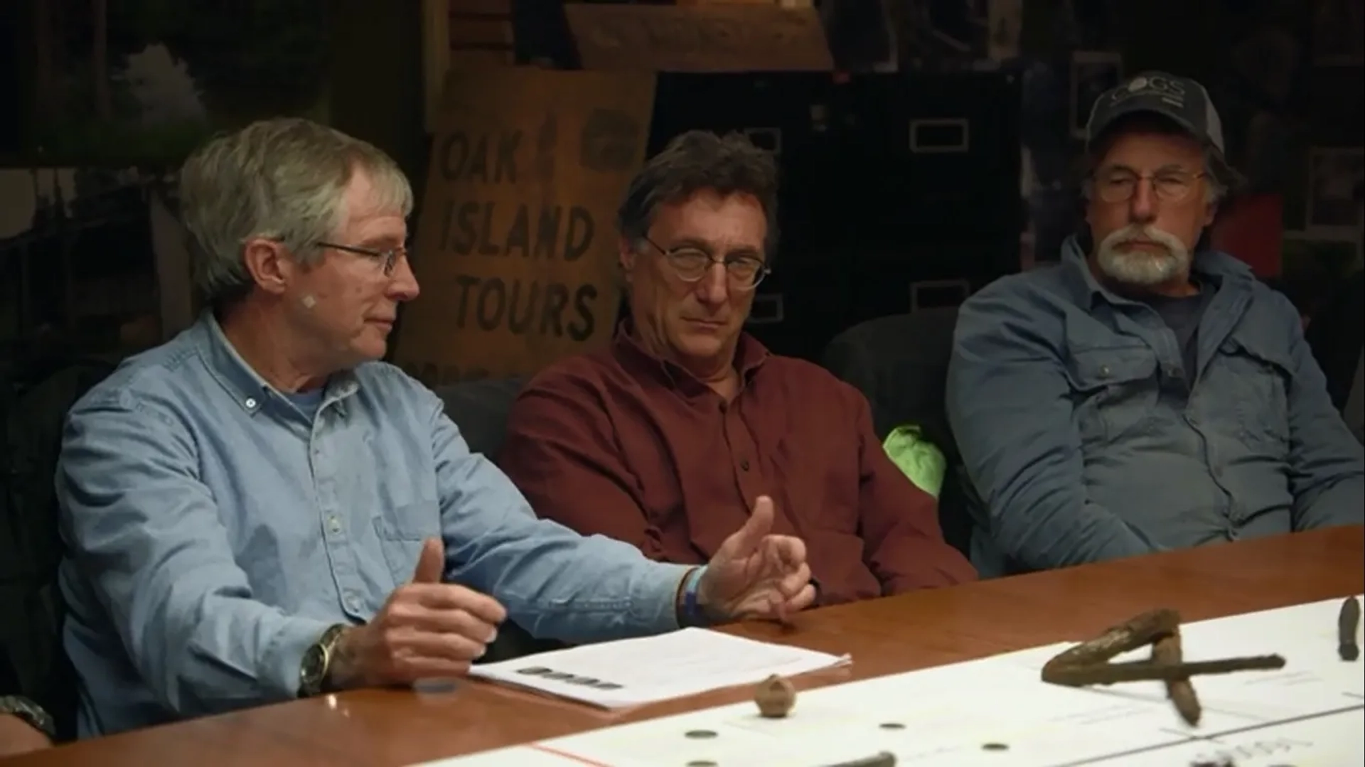 Rick Lagina, Marty Lagina, and Craig Tester in The Curse of Oak Island: Timeline (2020)