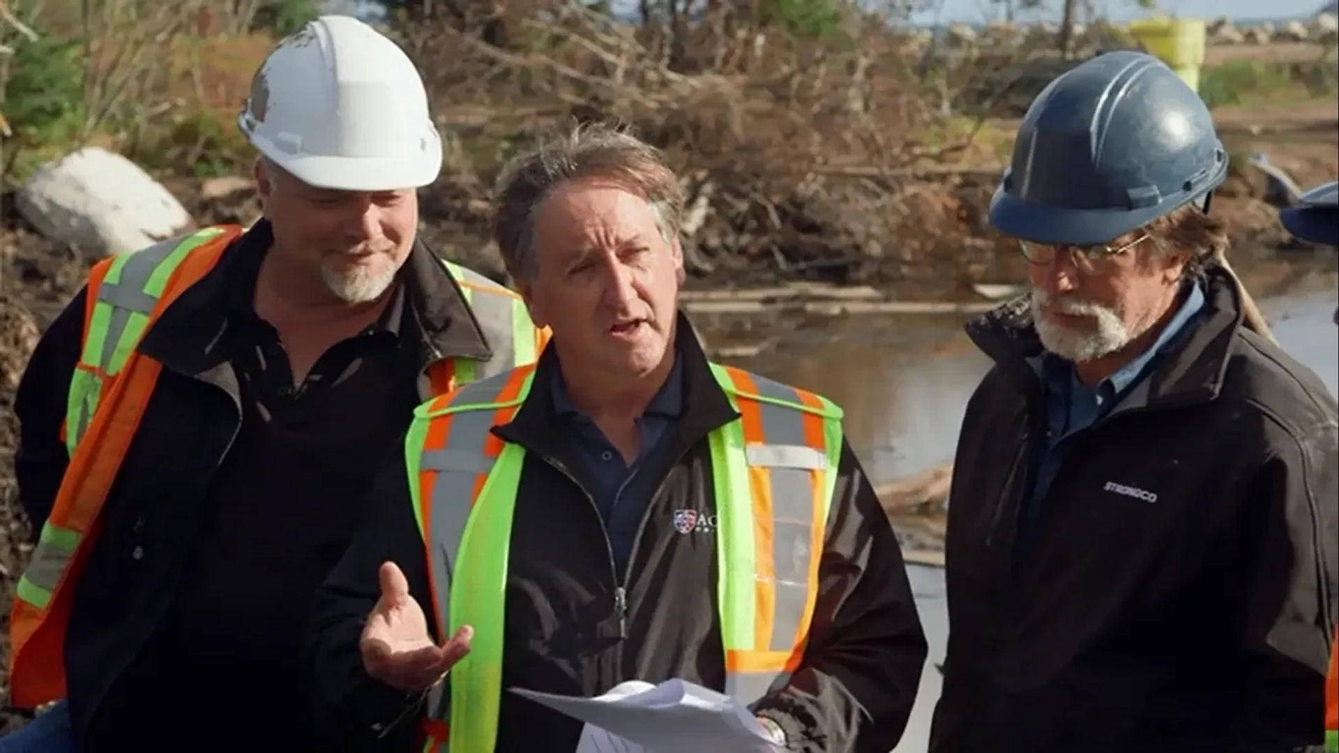 Ian Spooner, Rick Lagina, and Doug Crowell in The Curse of Oak Island: Timeline (2020)