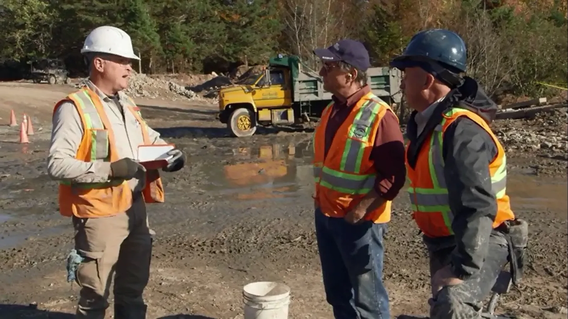 Marty Lagina, Gary Drayton, and Terry Matheson in The Curse of Oak Island: Marks X the Spot (2020)