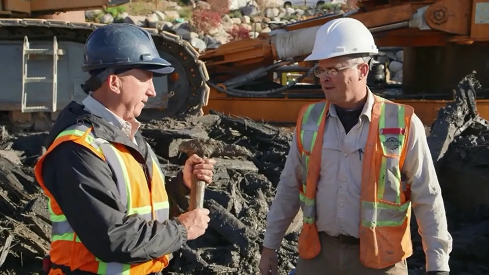 Gary Drayton and Terry Matheson in The Curse of Oak Island: A Leaf of Faith (2020)