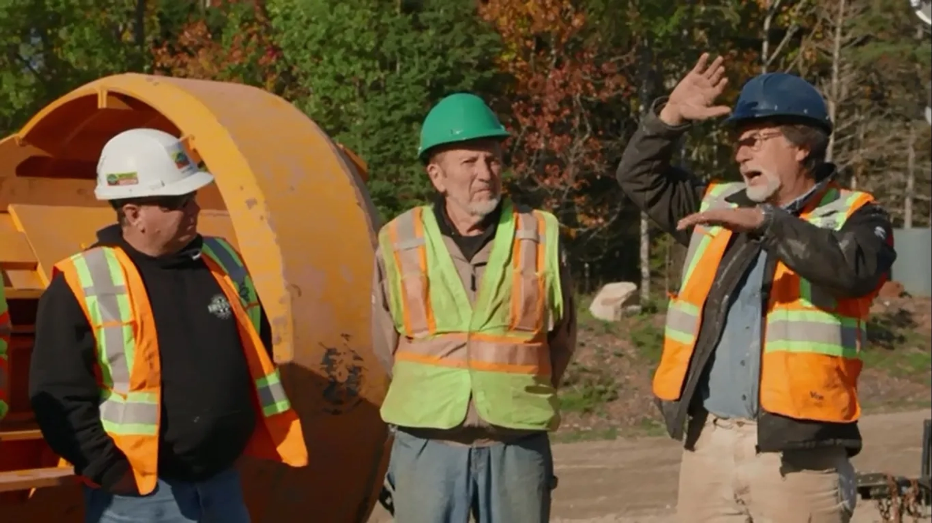 Dan Henskee, Rick Lagina, and Mike Jardine in The Curse of Oak Island: Springing the Trap (2020)