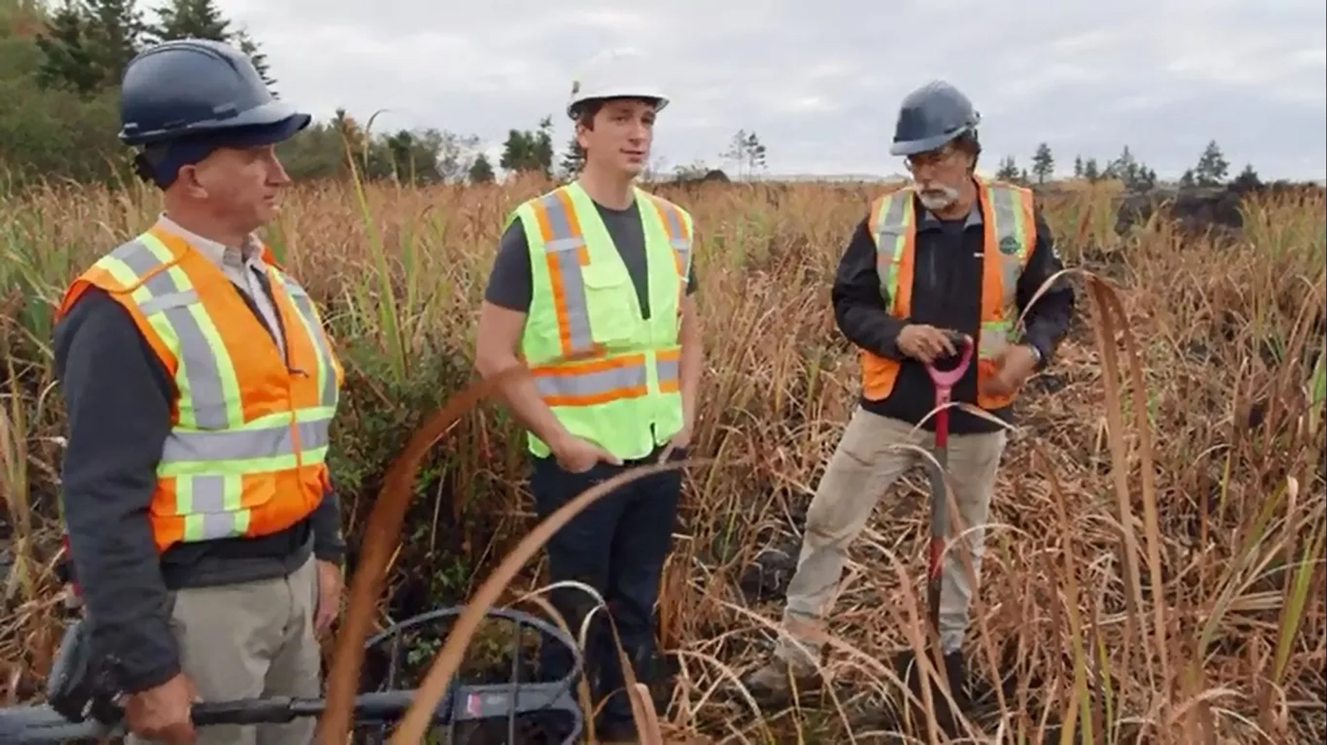 Rick Lagina, Alex Lagina, and Gary Drayton in The Curse of Oak Island: Springing the Trap (2020)