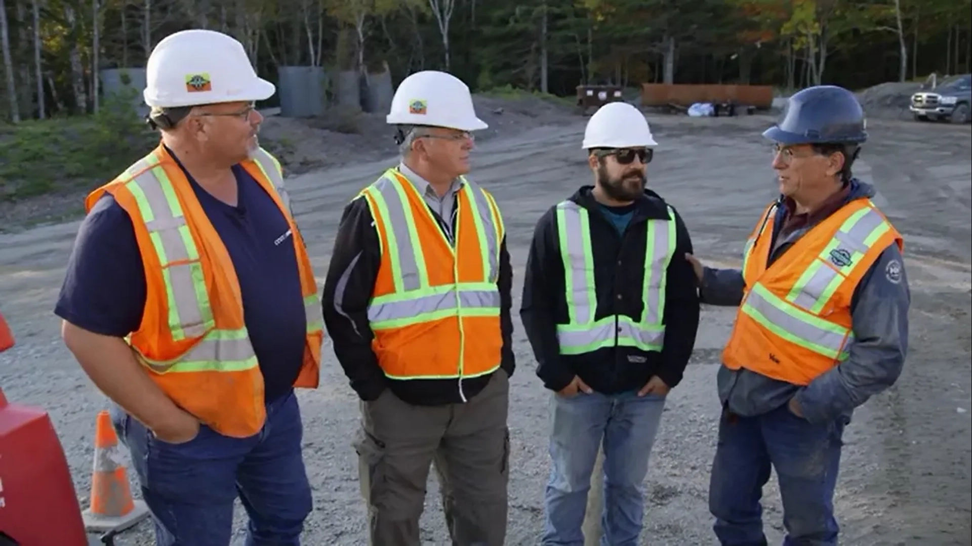 Marty Lagina, Jack Begley, Charles Barkhouse, and Doug Crowell in The Curse of Oak Island: Springing the Trap (2020)