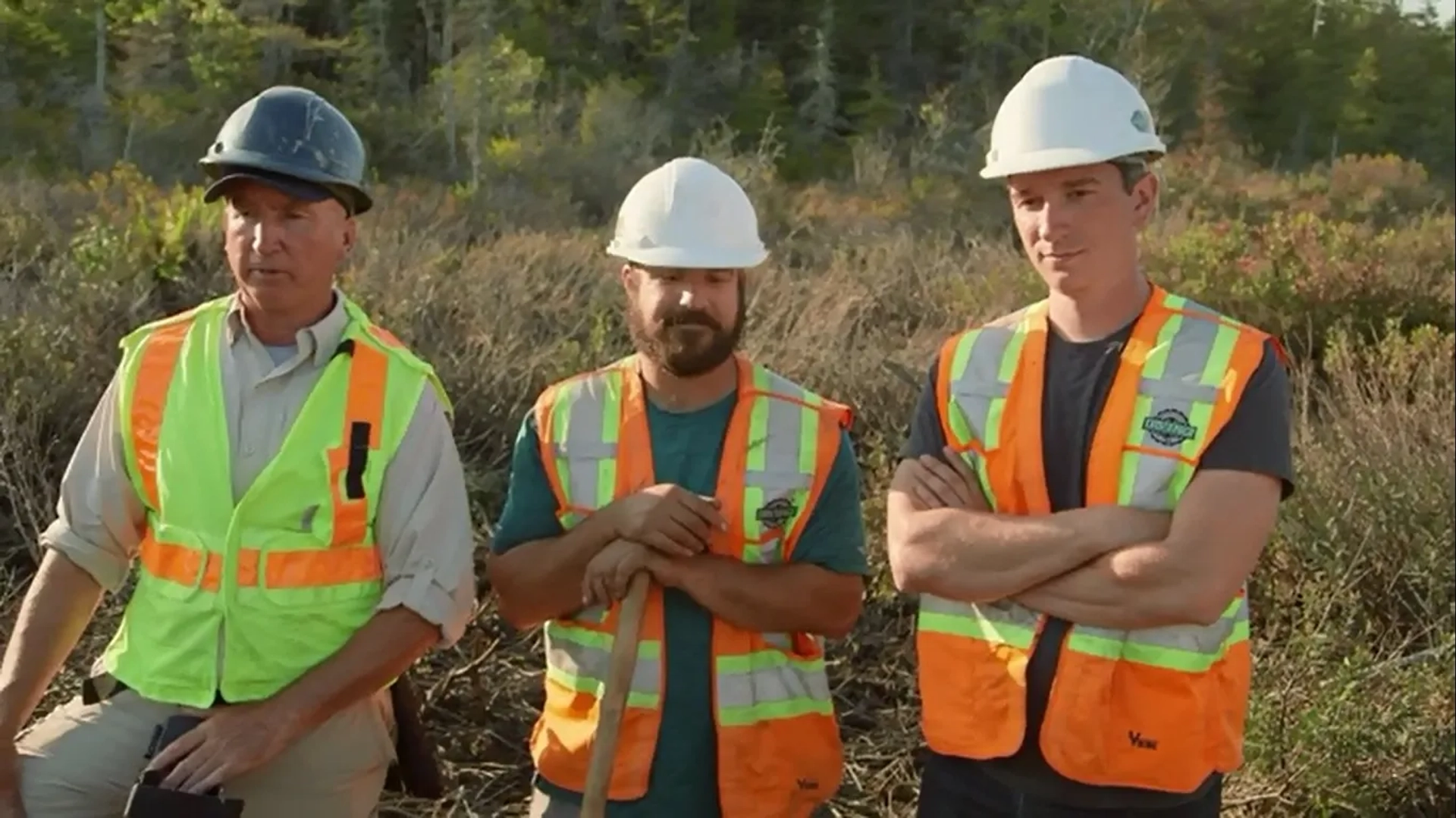 Jack Begley, Alex Lagina, and Gary Drayton in The Curse of Oak Island: Surely Templar (2020)