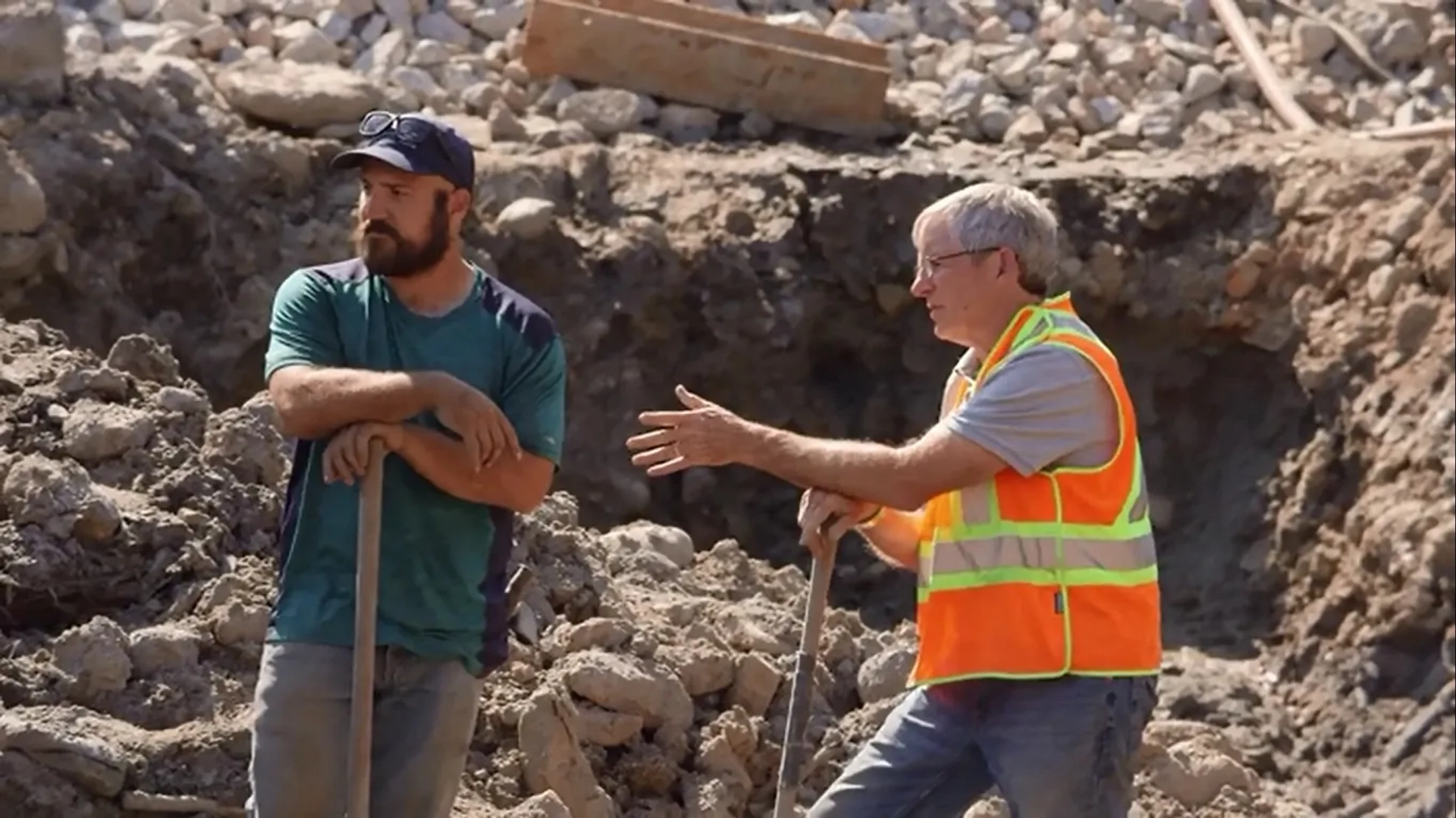 Craig Tester and Jack Begley in The Curse of Oak Island: Burnt Offering (2020)