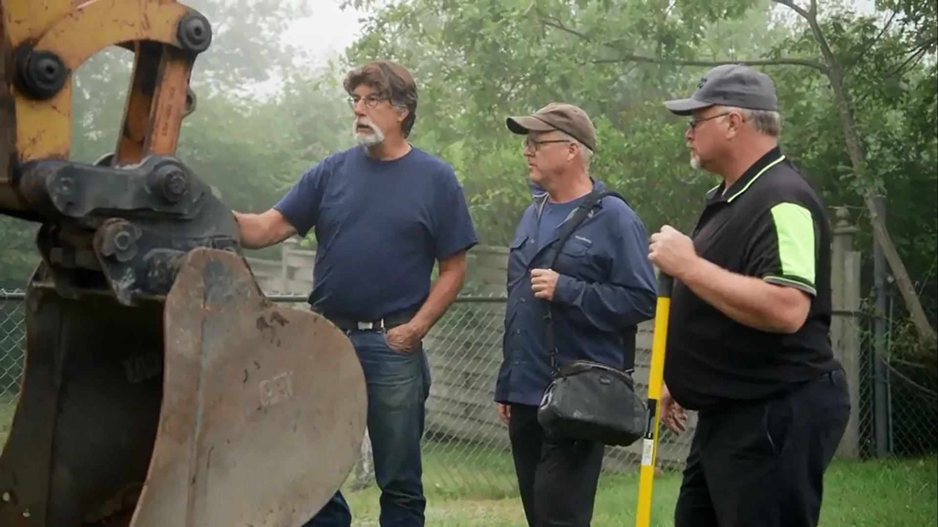 Rick Lagina, Doug Crowell, and Laird Niven in The Curse of Oak Island: Bromancing the Stones (2020)