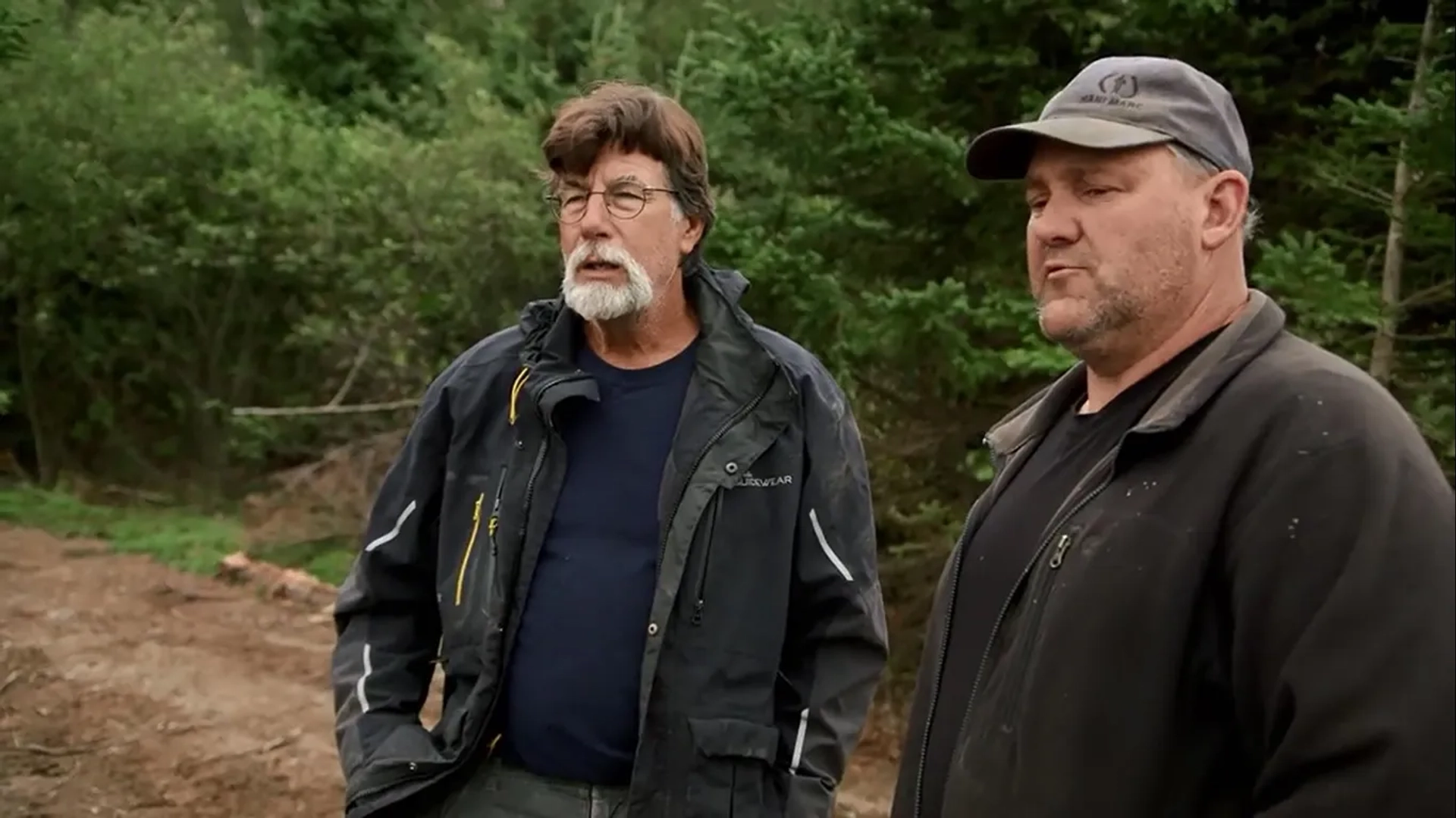 Scott Barlow and Rick Lagina in The Curse of Oak Island: Fortified (2020)