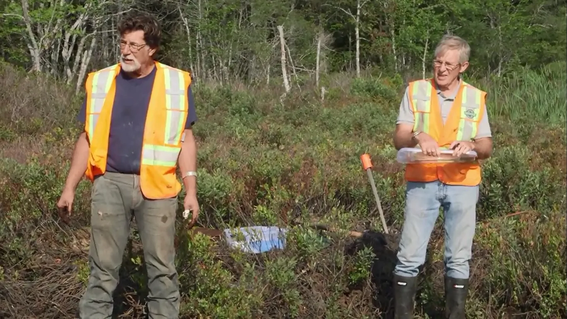 Rick Lagina and Craig Tester in The Curse of Oak Island: The Eye of the Storm (2020)