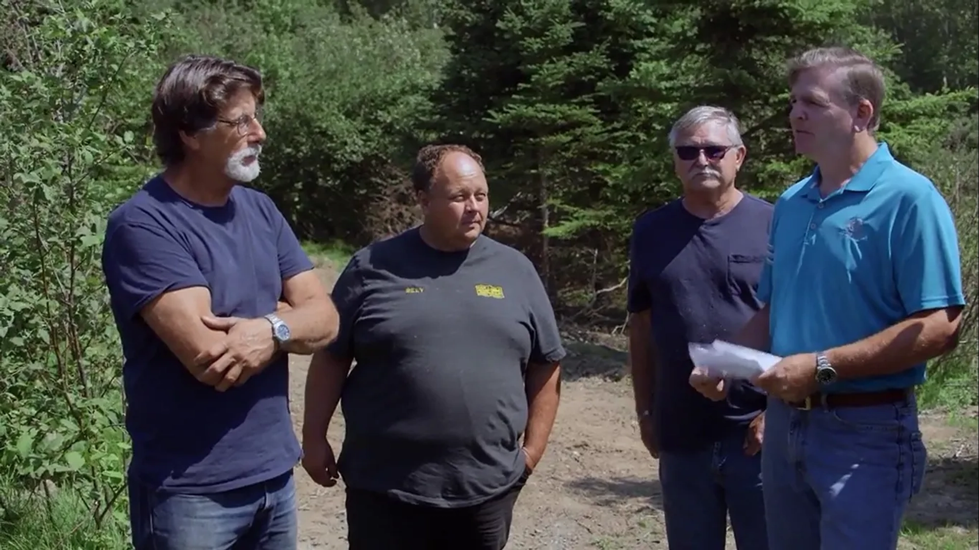 Rick Lagina, David Blankenship, Billy Gerhardt, and Tom Nolan in The Curse of Oak Island: Gary Strikes Again (2020)