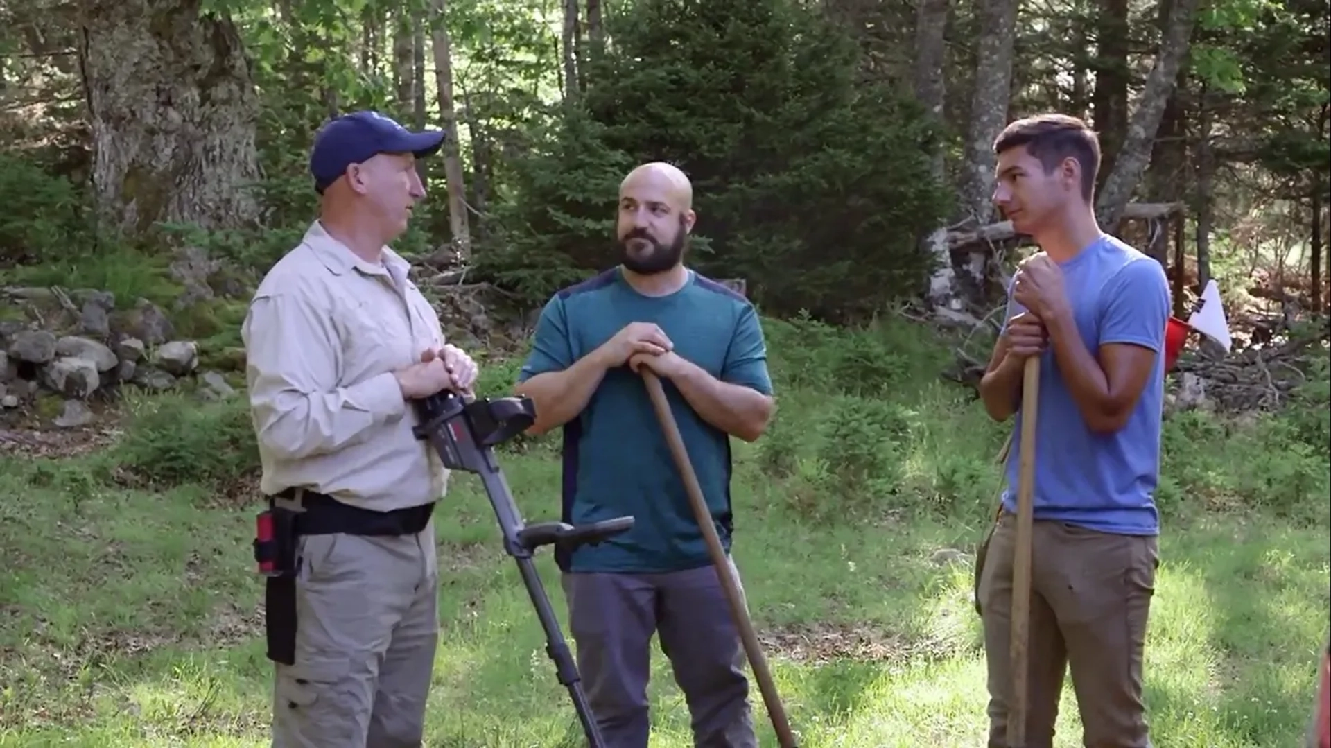 Jack Begley, Peter Fornetti, and Gary Drayton in The Curse of Oak Island: Tunnel Visions (2019)