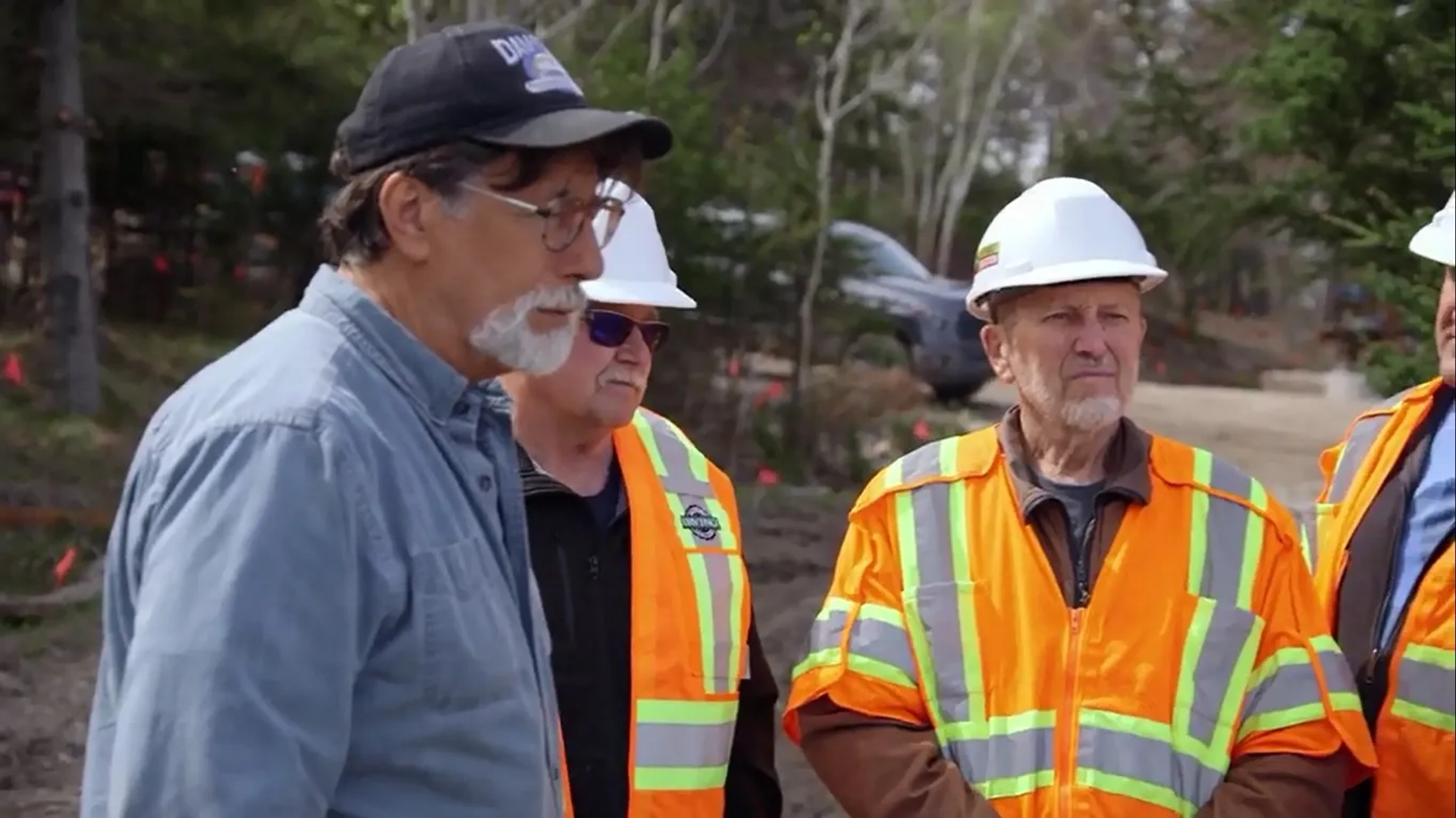 Dan Henskee, Rick Lagina, and David Blankenship in The Curse of Oak Island: The Eye of the Swamp (2019)