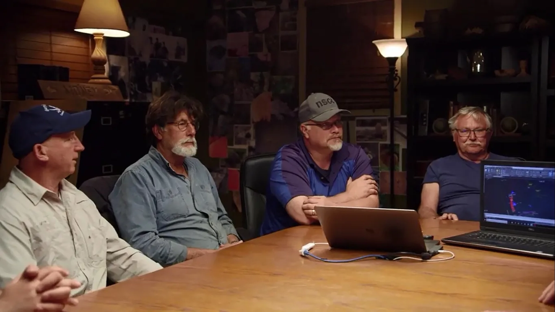 Rick Lagina, David Blankenship, Doug Crowell, and Gary Drayton in The Curse of Oak Island: The Eye of the Swamp (2019)