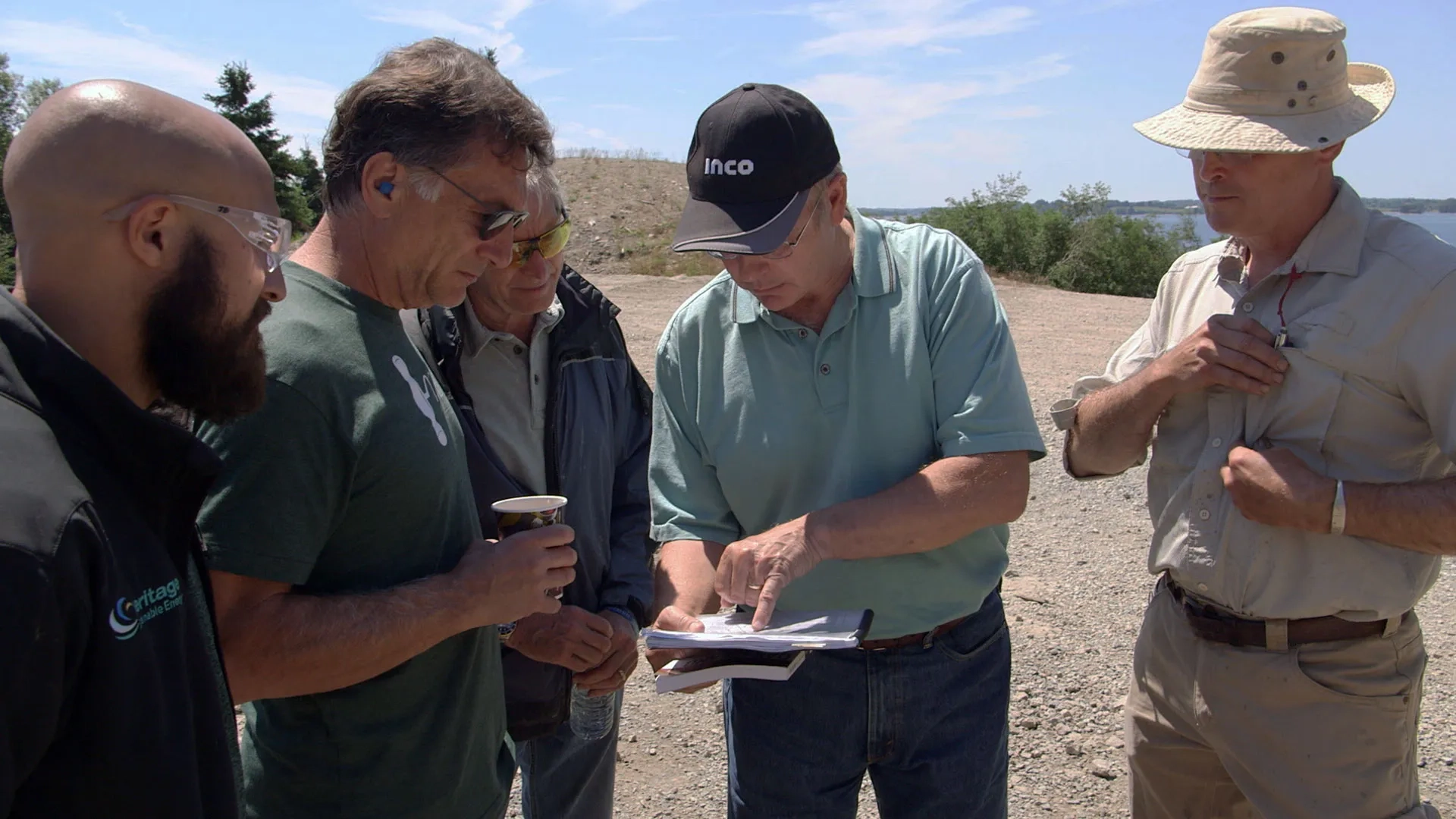 Marty Lagina, Craig Tester, Jack Begley, Terry Matheson, and John Wonnacott in The Curse of Oak Island (2014)