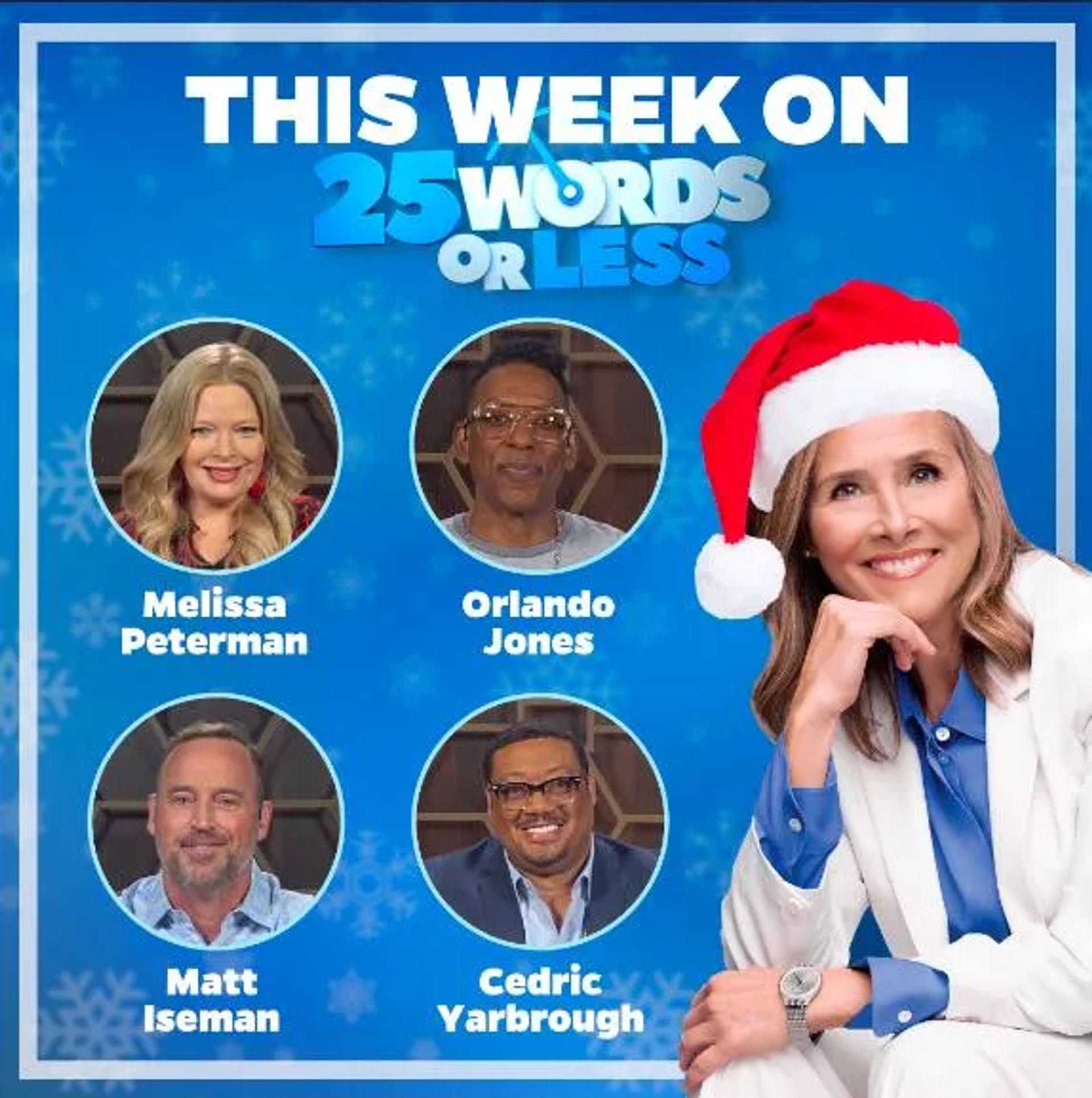 Orlando Jones, Melissa Peterman, Meredith Vieira, Cedric Yarbrough, and Matt Iseman in 25 Words or Less (2018)