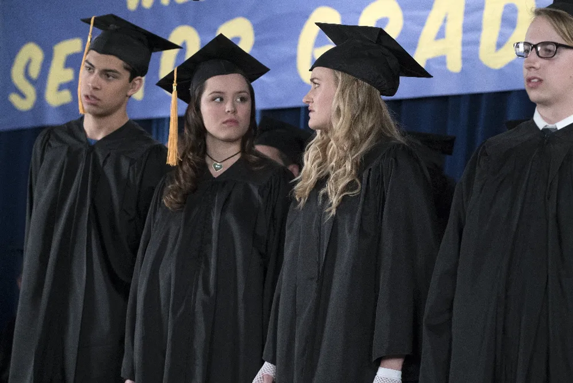 AJ Michalka, Hayley Orrantia, and Niko Guardado in The Goldbergs (2013)