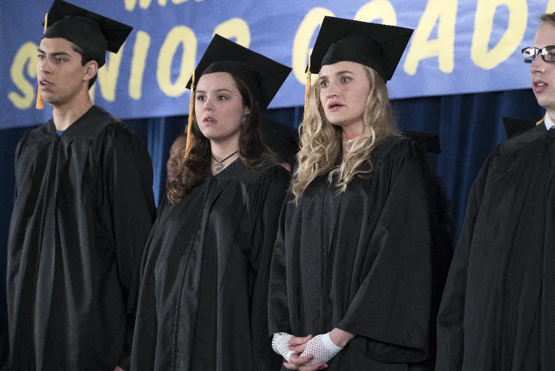 AJ Michalka, Hayley Orrantia, and Niko Guardado in The Goldbergs (2013)