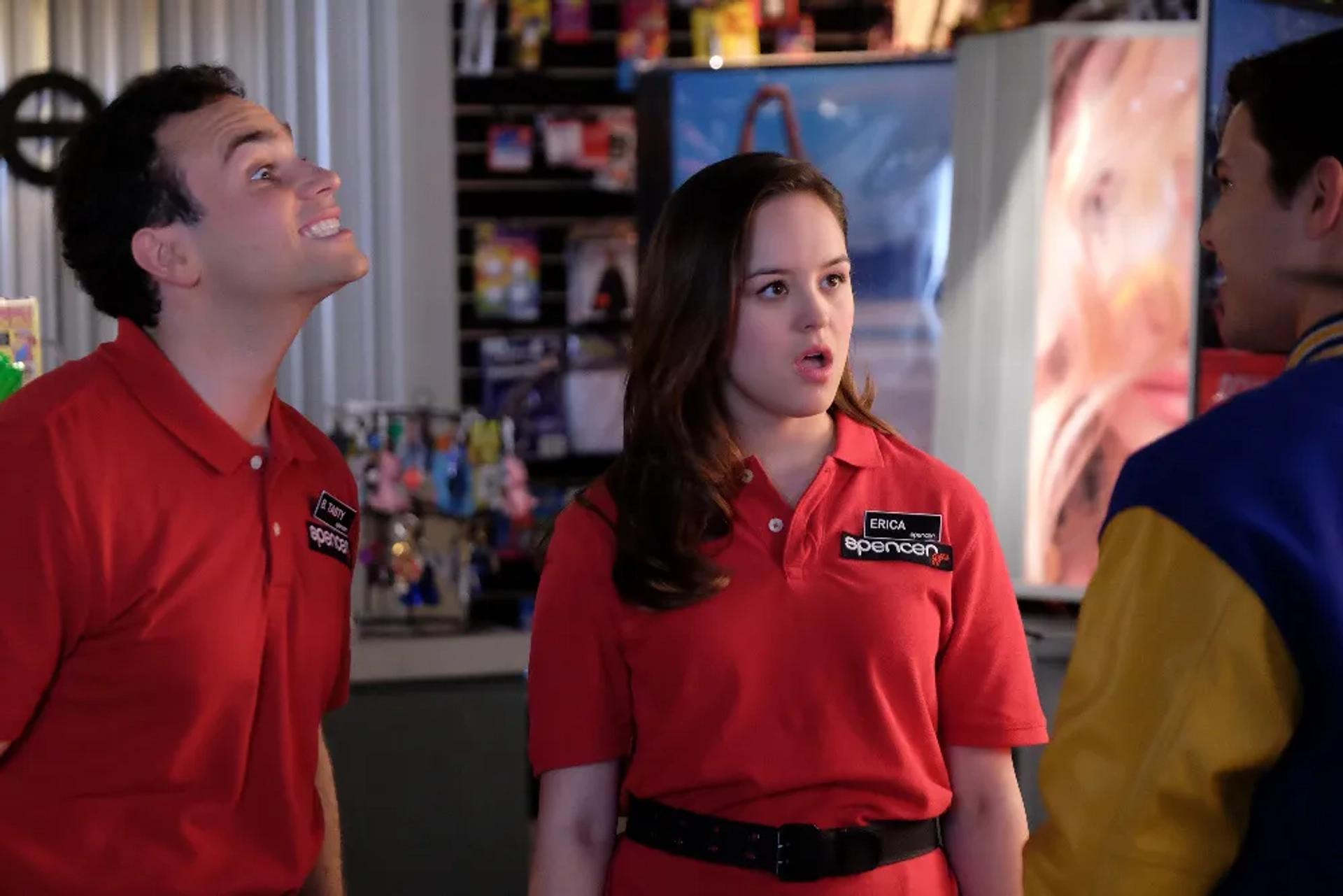 Troy Gentile, Zach Callison, and Hayley Orrantia in The Goldbergs (2013)