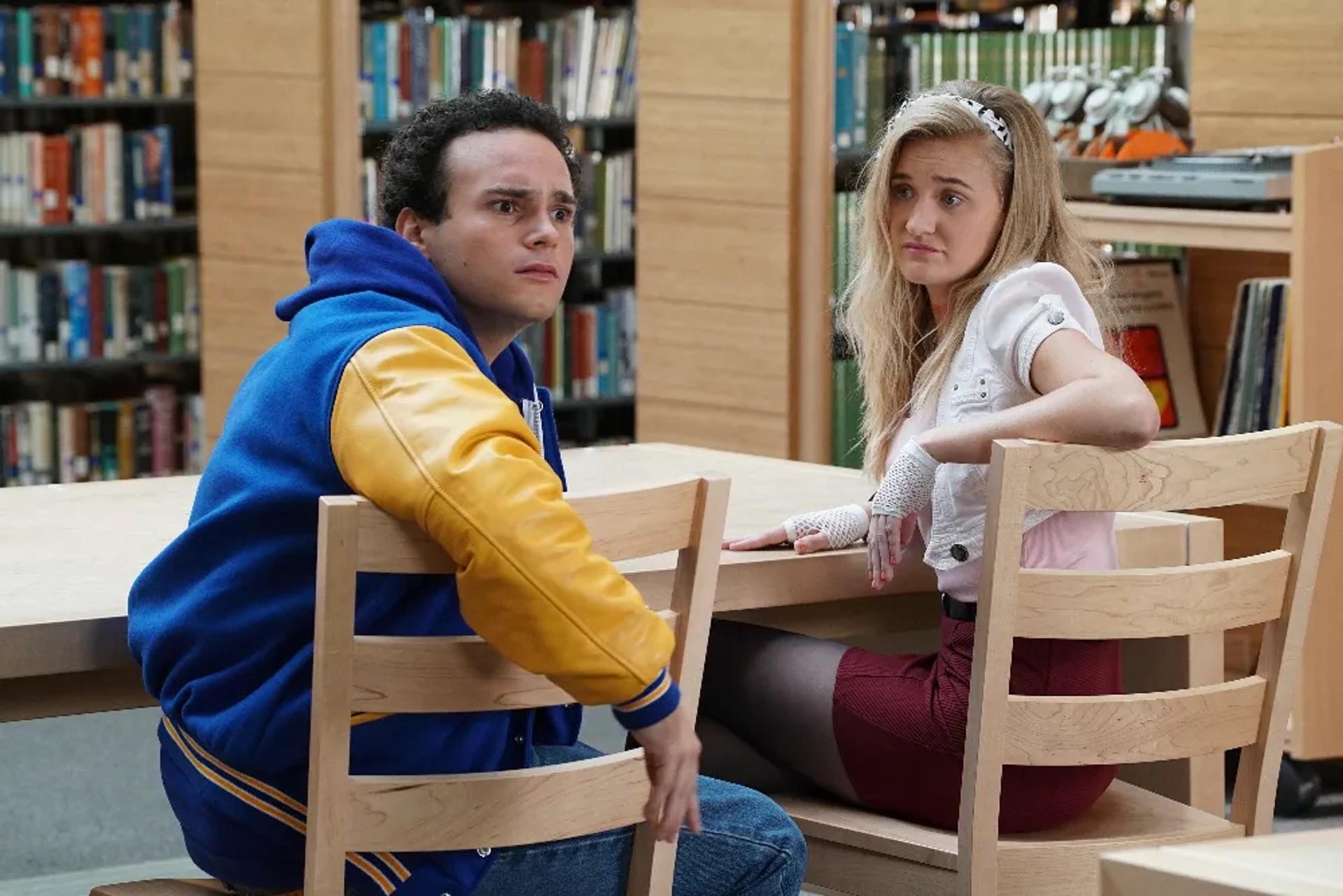 AJ Michalka and Troy Gentile in The Goldbergs (2013)