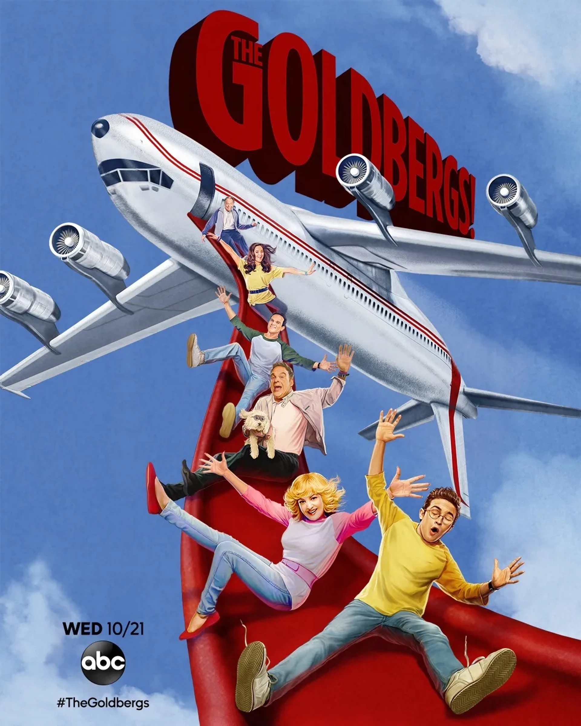 George Segal, Jeff Garlin, Wendi McLendon-Covey, Troy Gentile, Hayley Orrantia, and Sean Giambrone in The Goldbergs: Airplane! (2020)